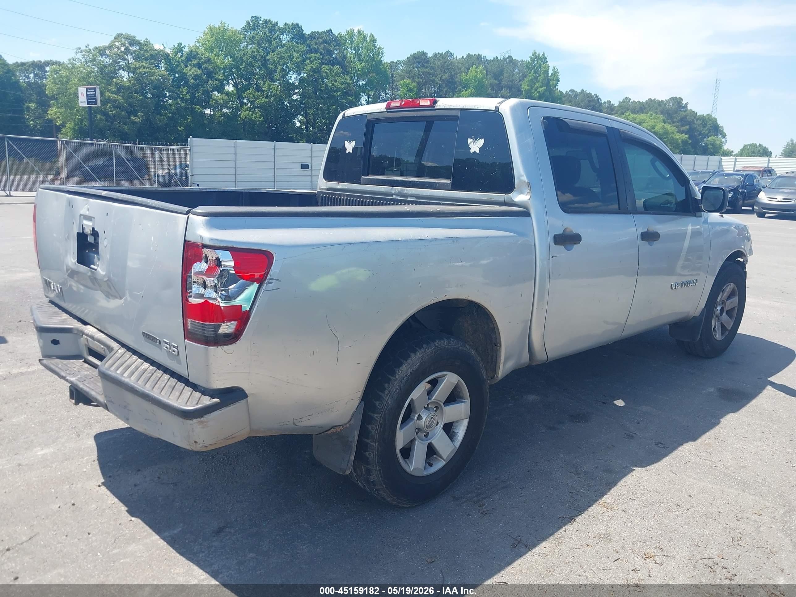 2008 Nissan Titan Le/se Silver vin: 1N6BA07D08N351985