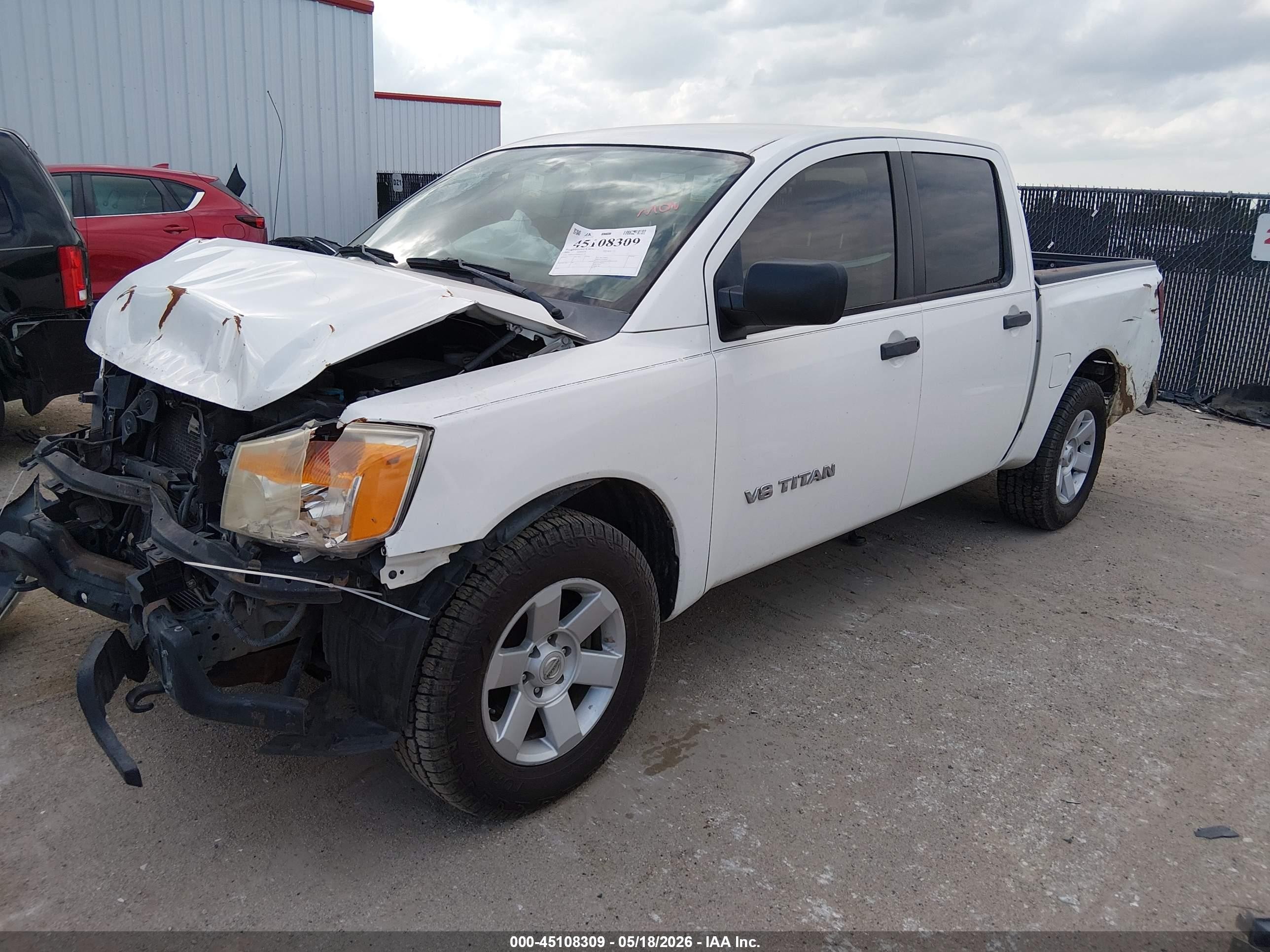 2009 Nissan Titan Xe White vin: 1N6BA07D09N310208