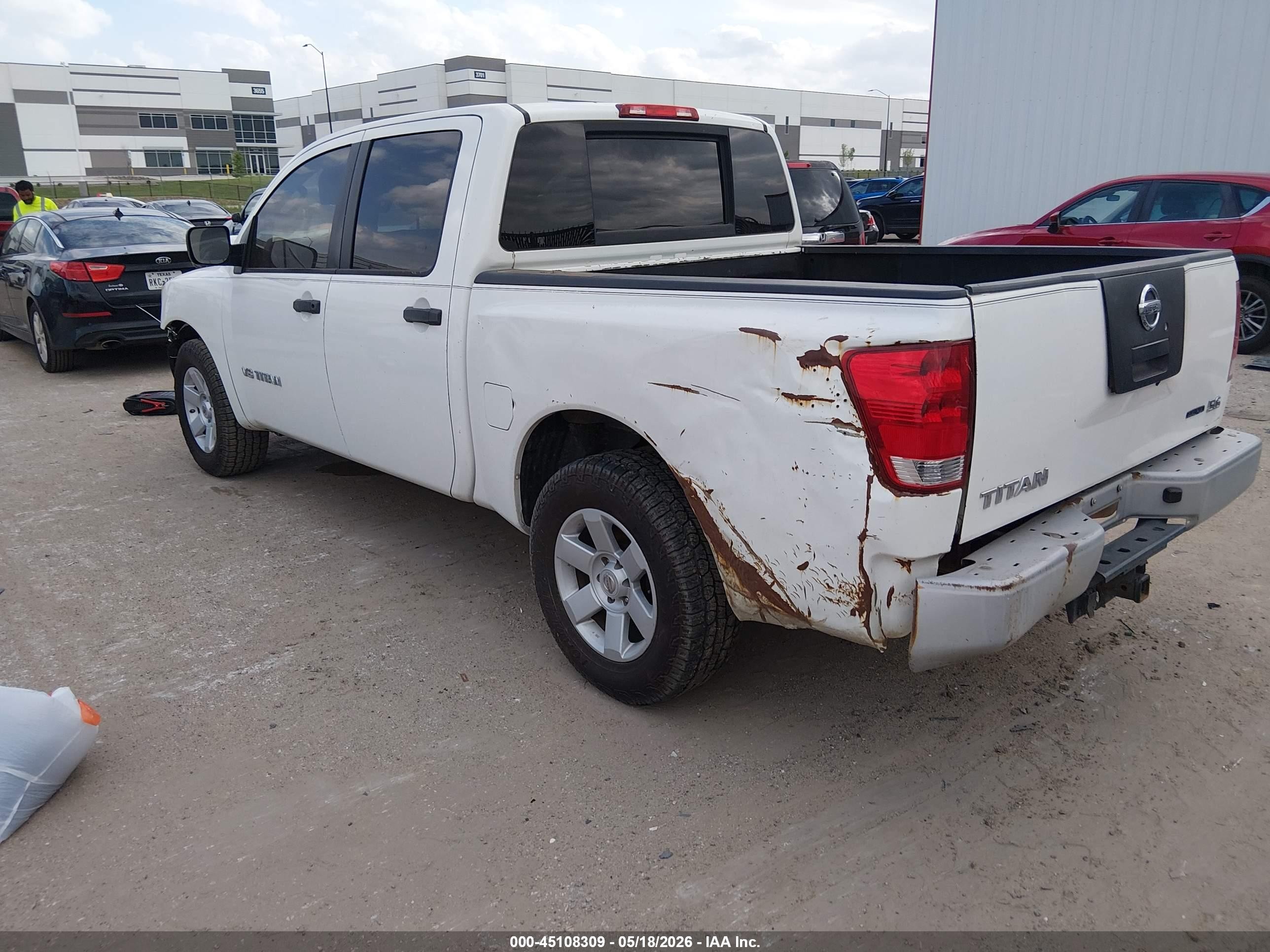2009 Nissan Titan Xe White vin: 1N6BA07D09N310208