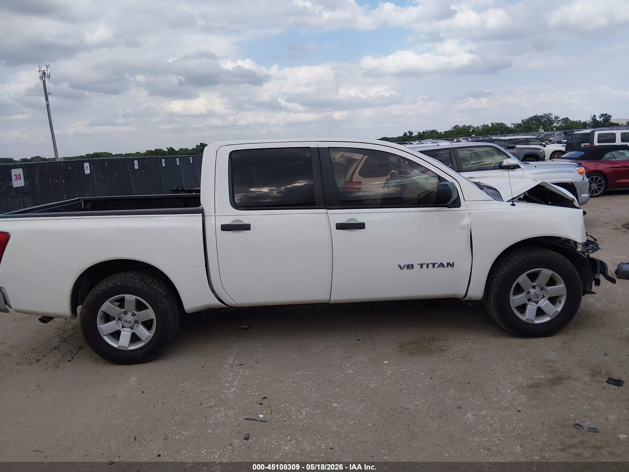 2009 Nissan Titan Xe White vin: 1N6BA07D09N310208
