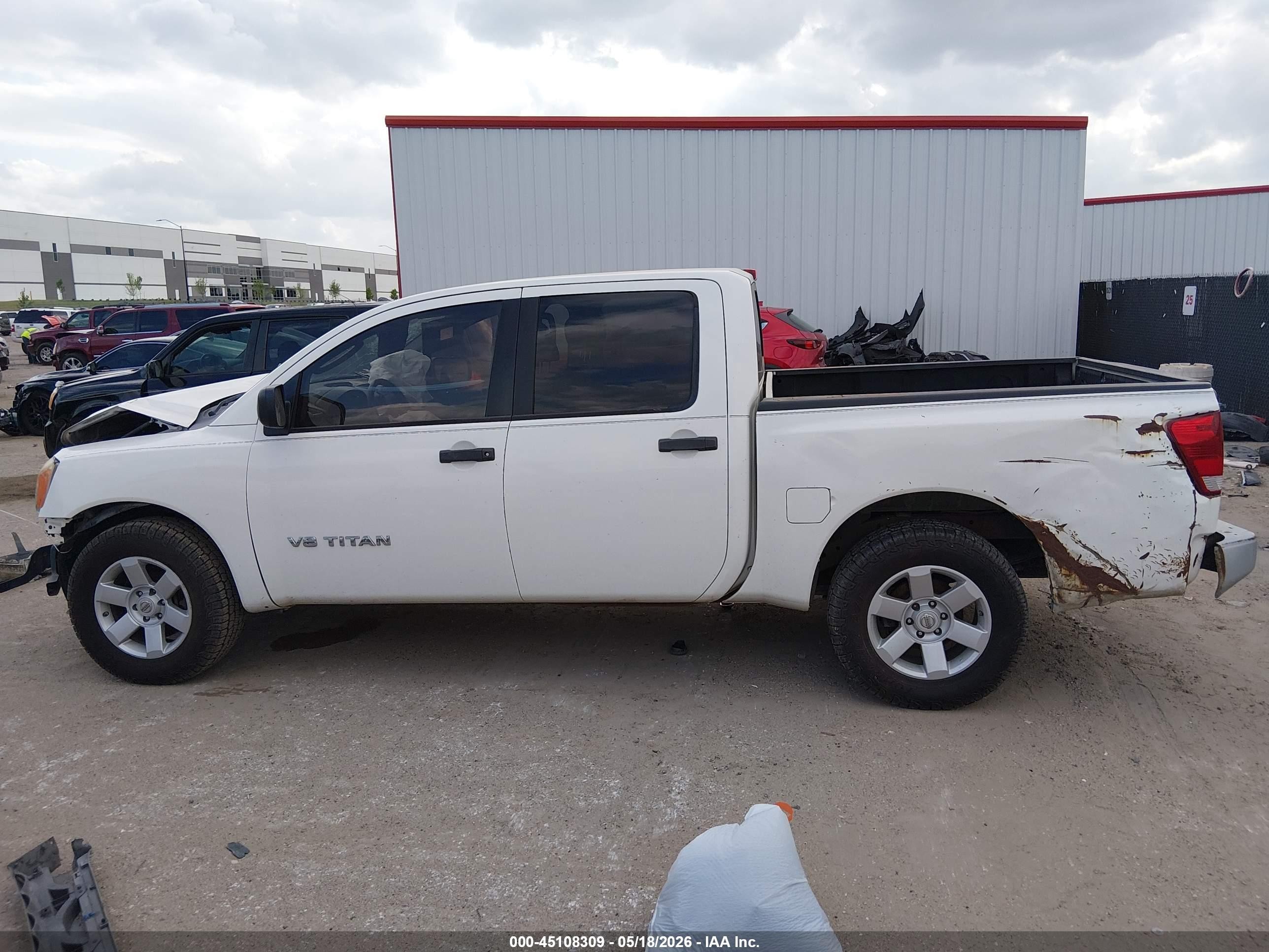 2009 Nissan Titan Xe White vin: 1N6BA07D09N310208