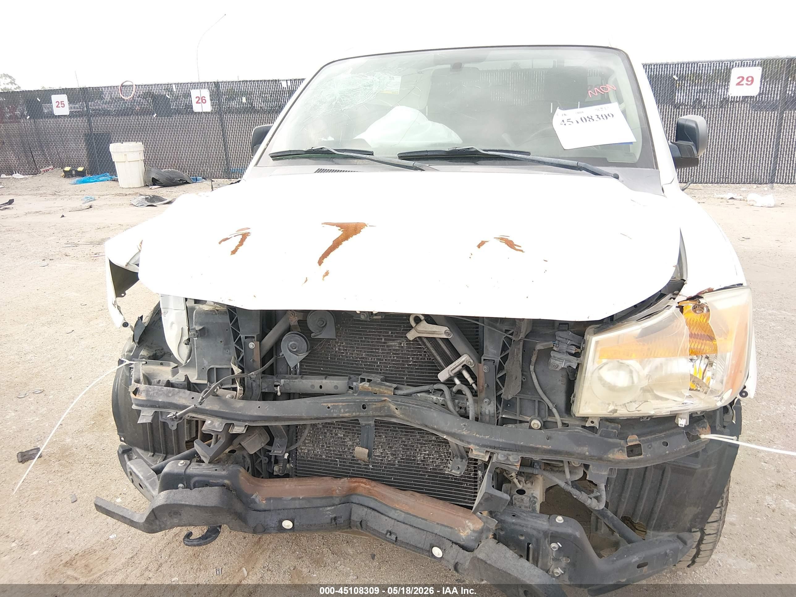 2009 Nissan Titan Xe White vin: 1N6BA07D09N310208