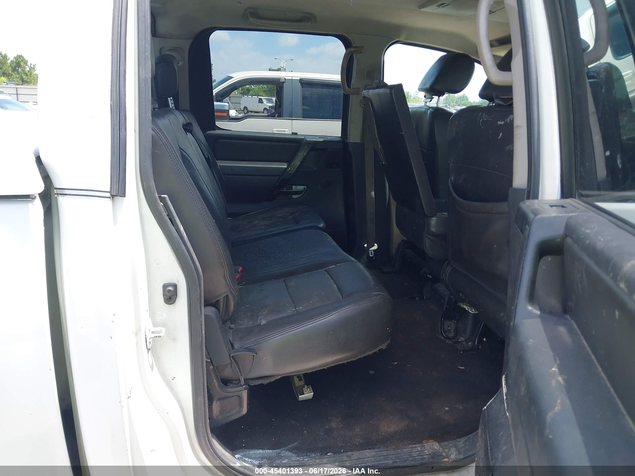 2008 Nissan Titan Le/se/xe White vin: 1N6BA07D18N346505
