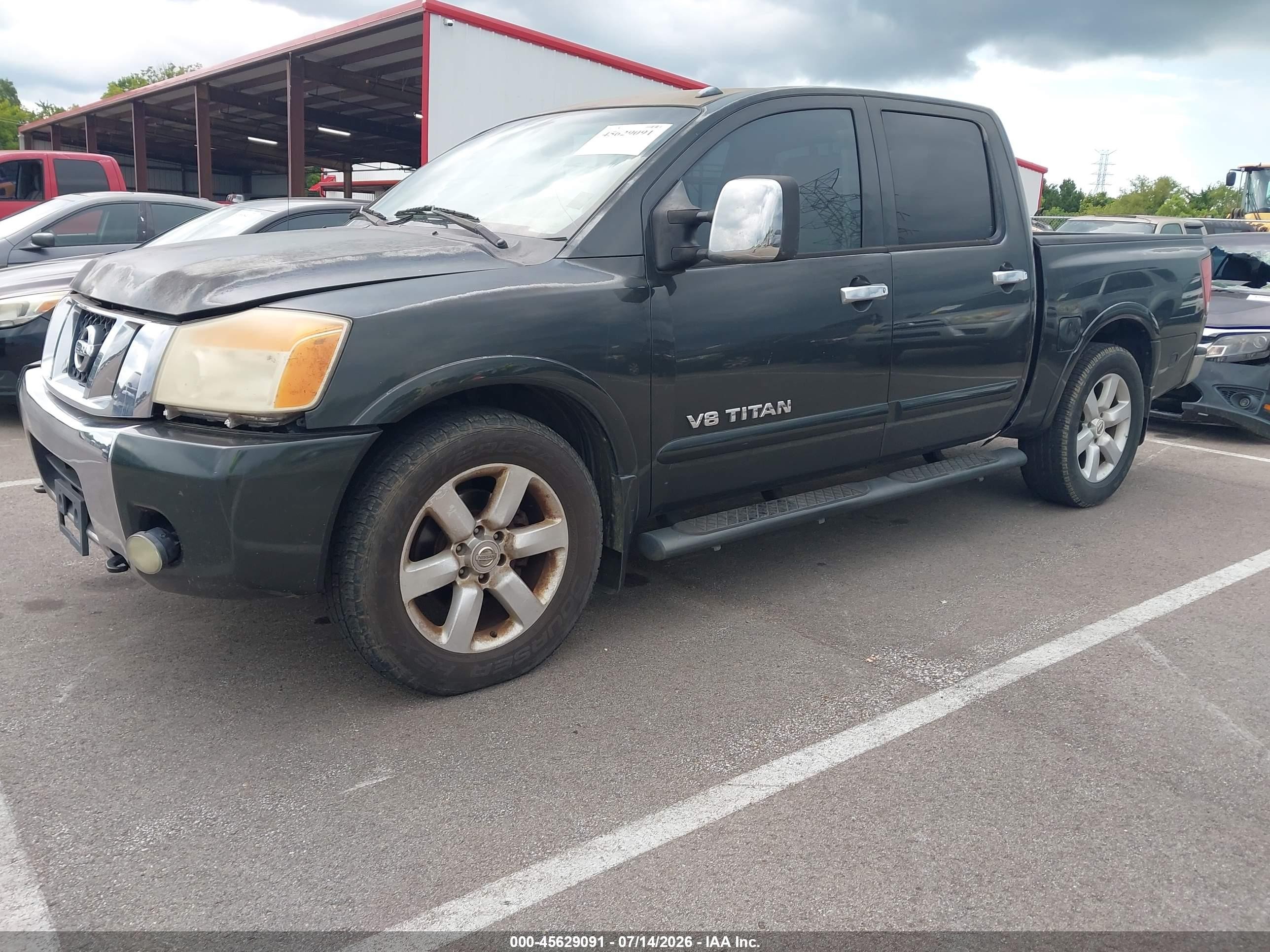 2008 Nissan Titan Le Серый vin: 1N6BA07D28N310516