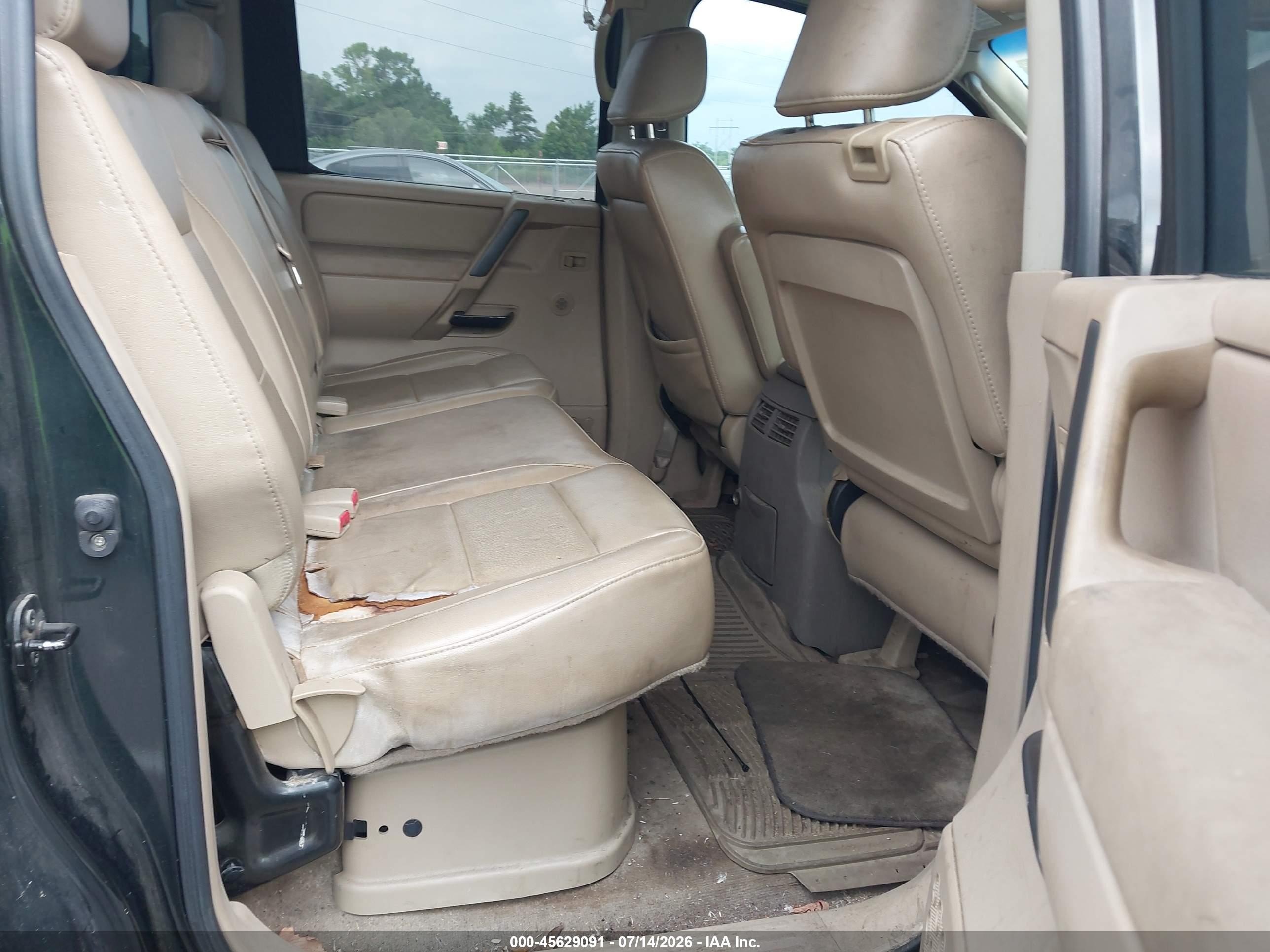 2008 Nissan Titan Le Серый vin: 1N6BA07D28N310516