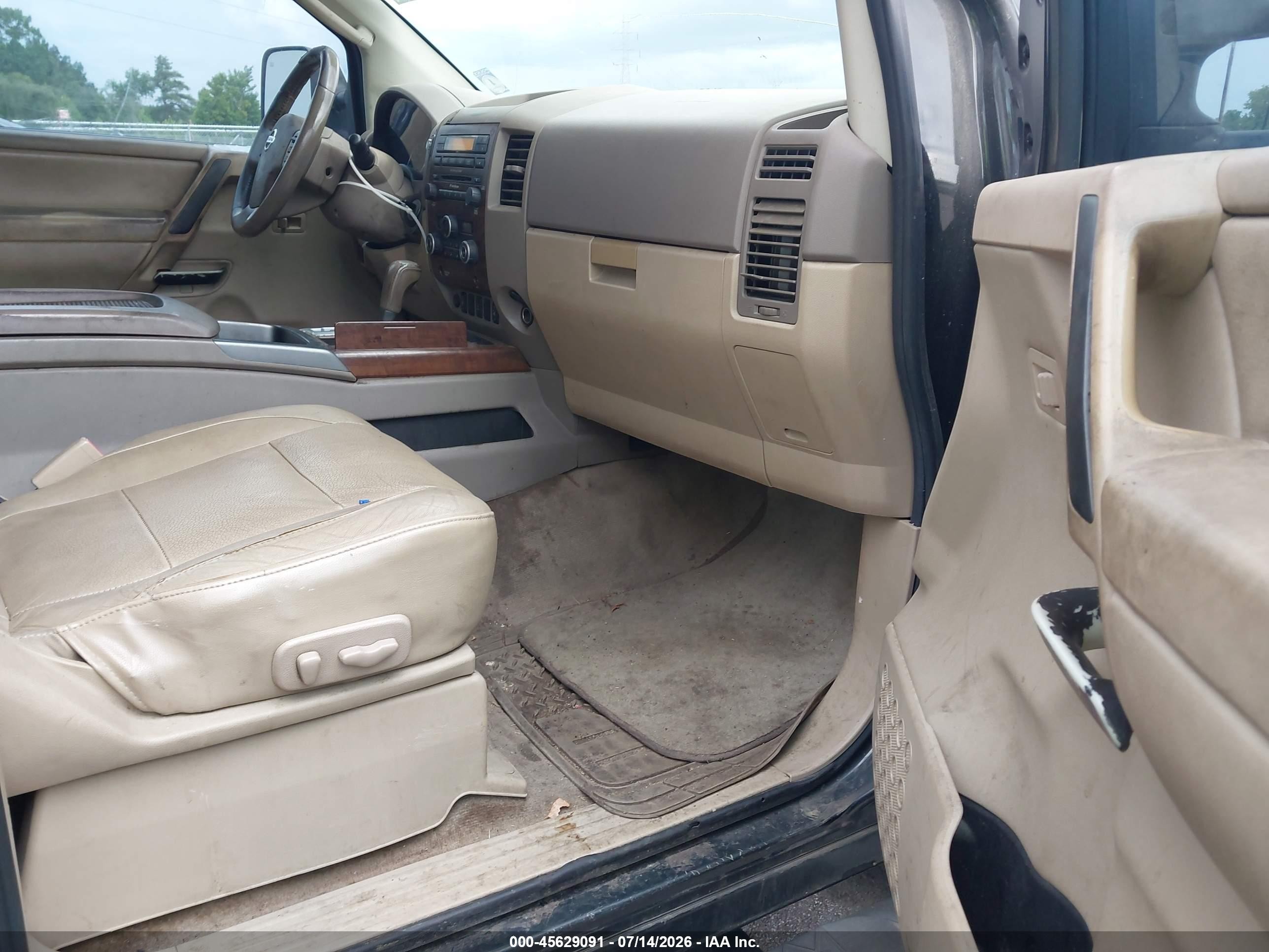 2008 Nissan Titan Le Серый vin: 1N6BA07D28N310516