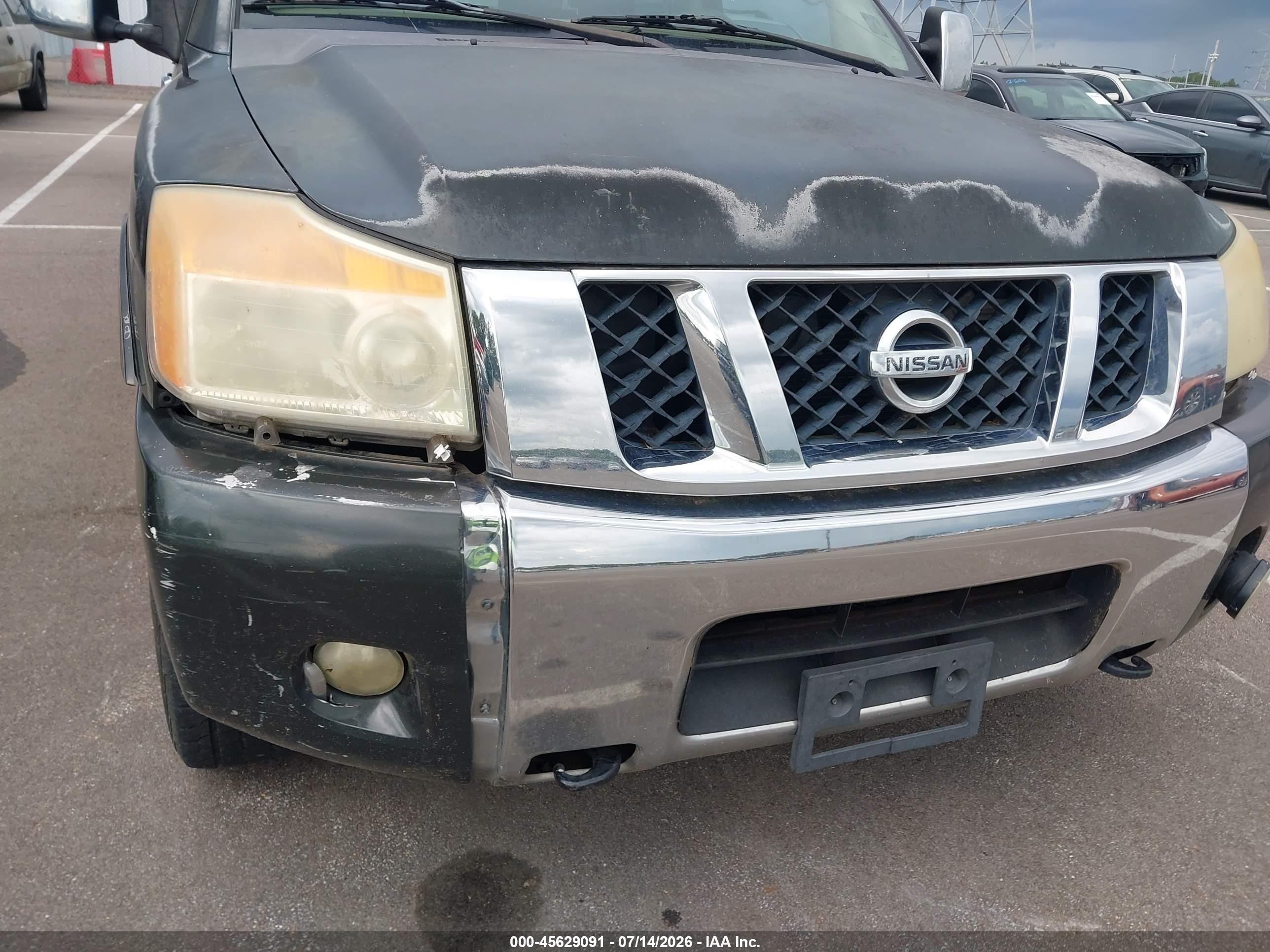 2008 Nissan Titan Le Серый vin: 1N6BA07D28N310516