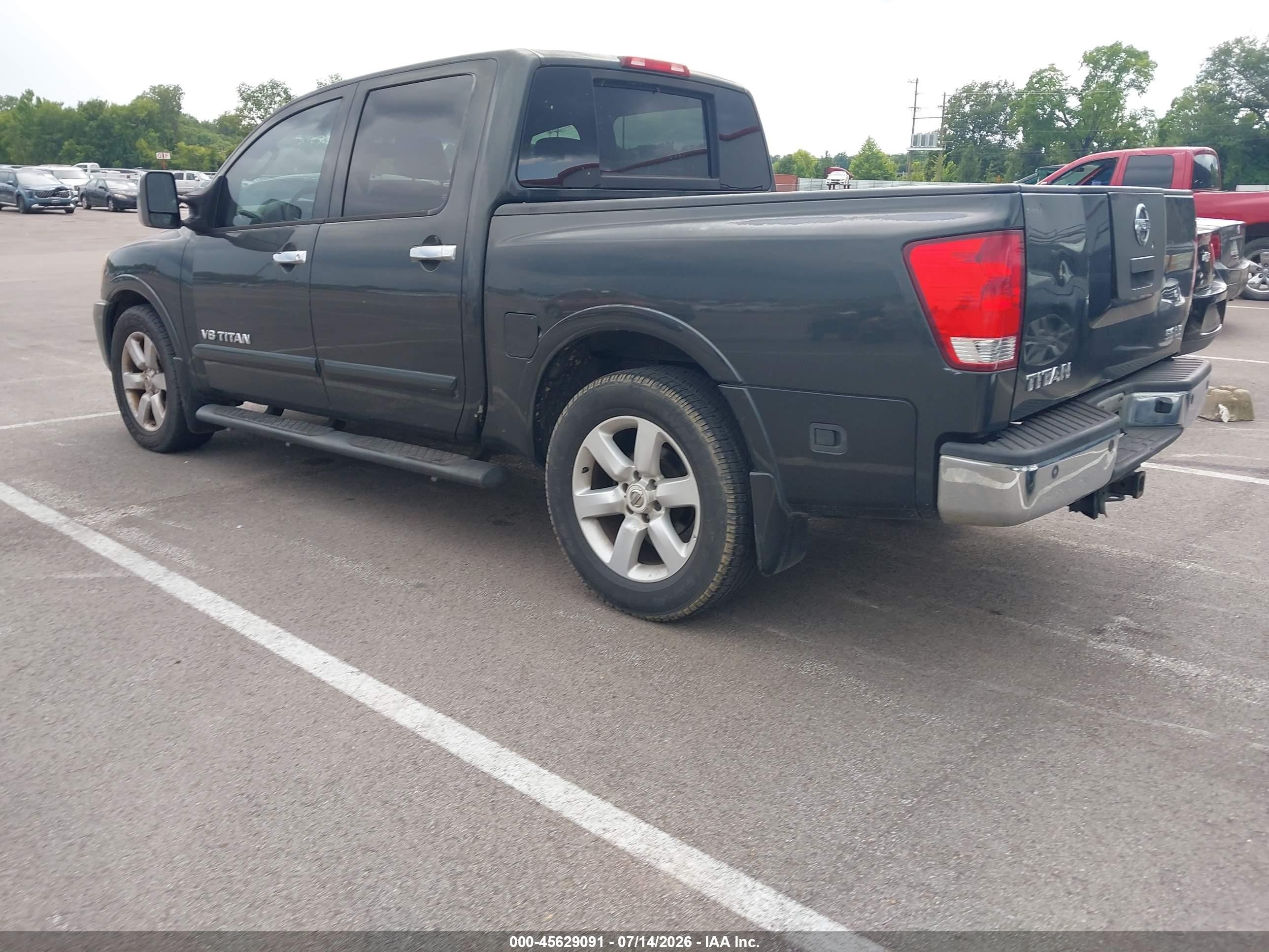 2008 Nissan Titan Le Серый vin: 1N6BA07D28N310516