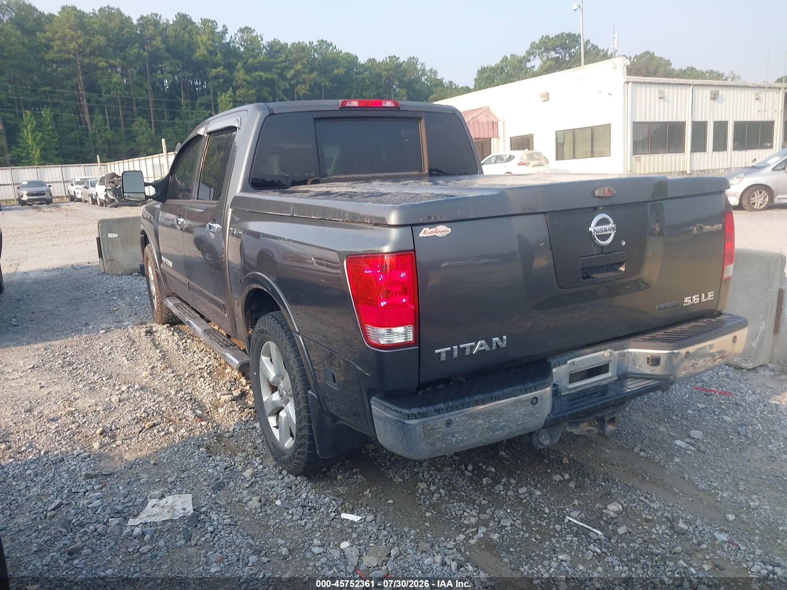 2008 Nissan Titan Le Gray vin: 1N6BA07D28N326618