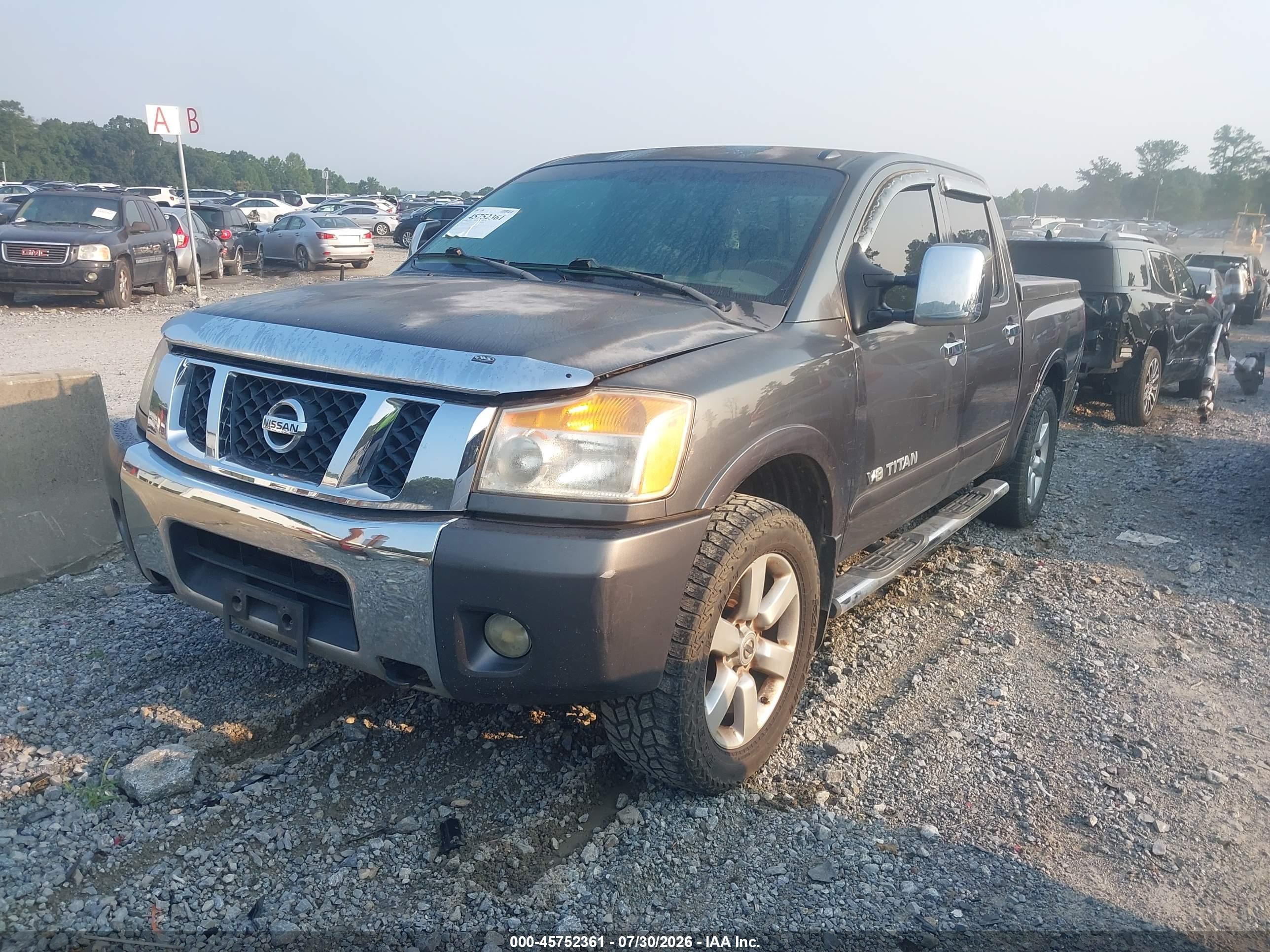 2008 Nissan Titan Le Gray vin: 1N6BA07D28N326618