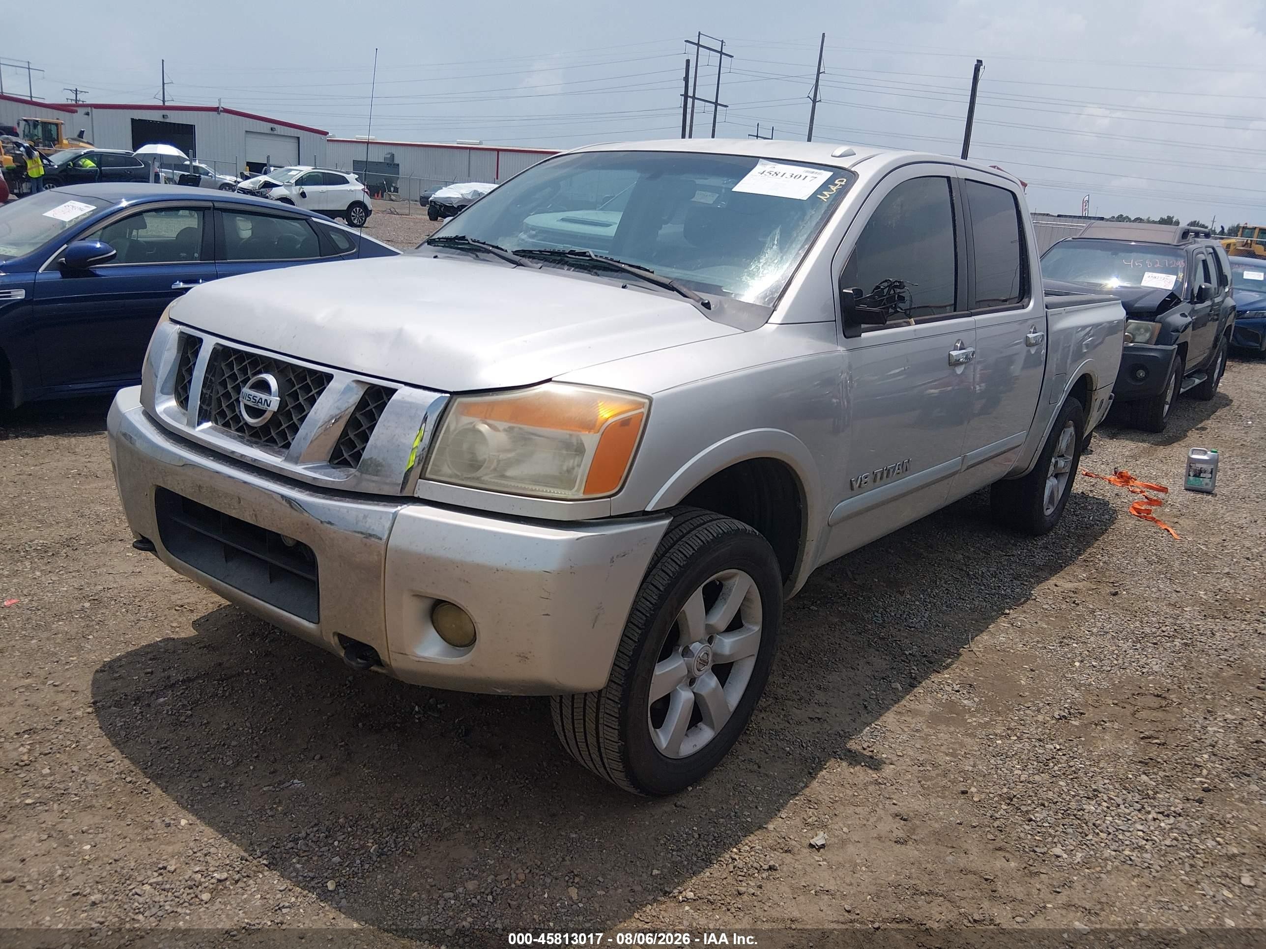 2008 Nissan Titan Le Silver vin: 1N6BA07D28N332001