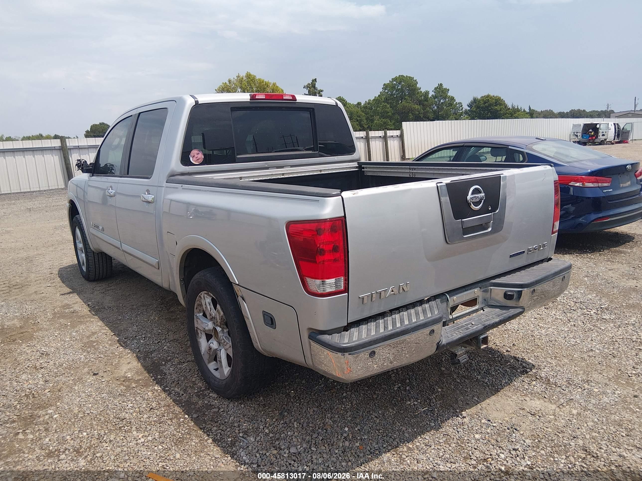 2008 Nissan Titan Le Silver vin: 1N6BA07D28N332001