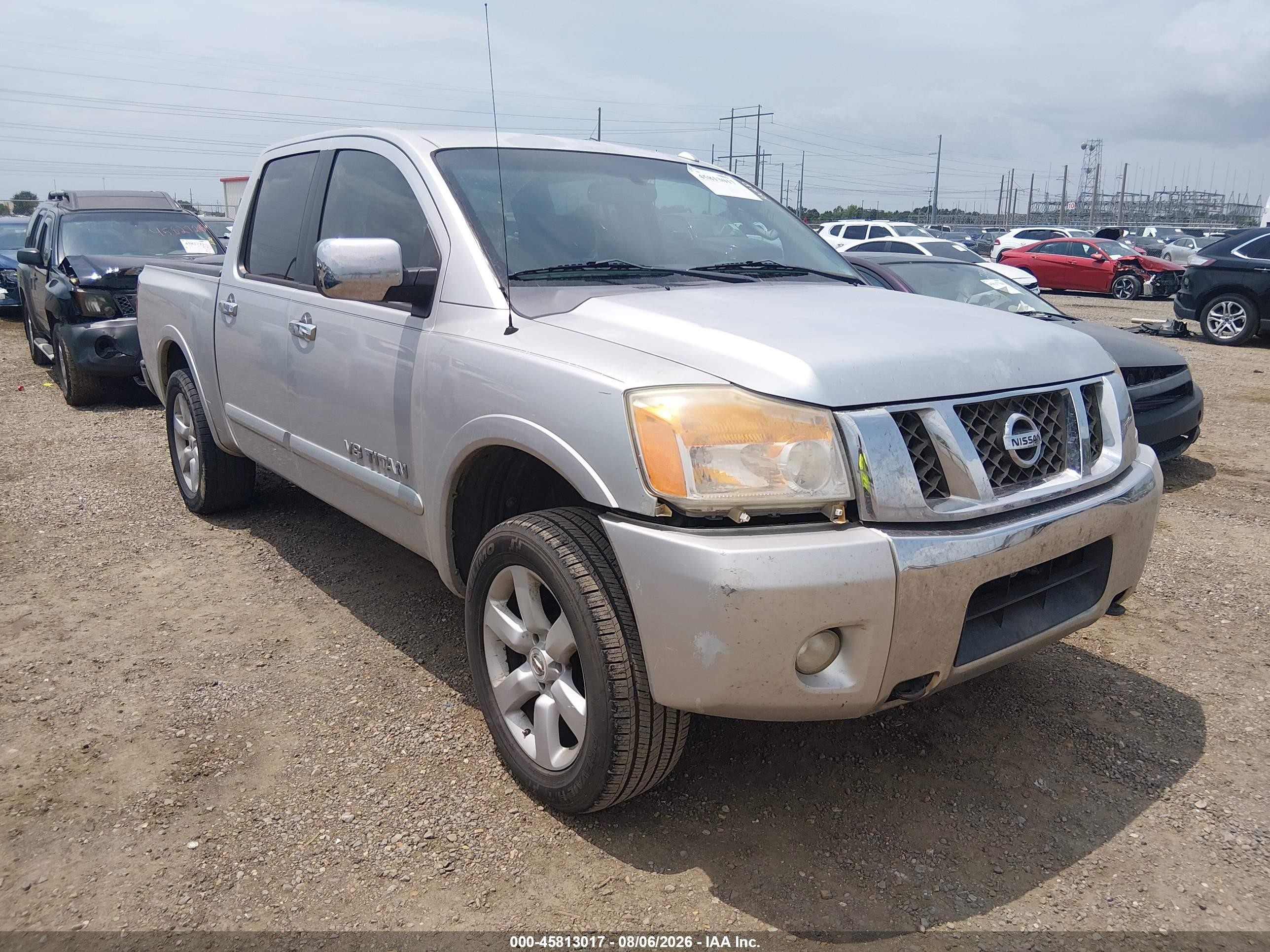 2008 Nissan Titan Le Silver vin: 1N6BA07D28N332001