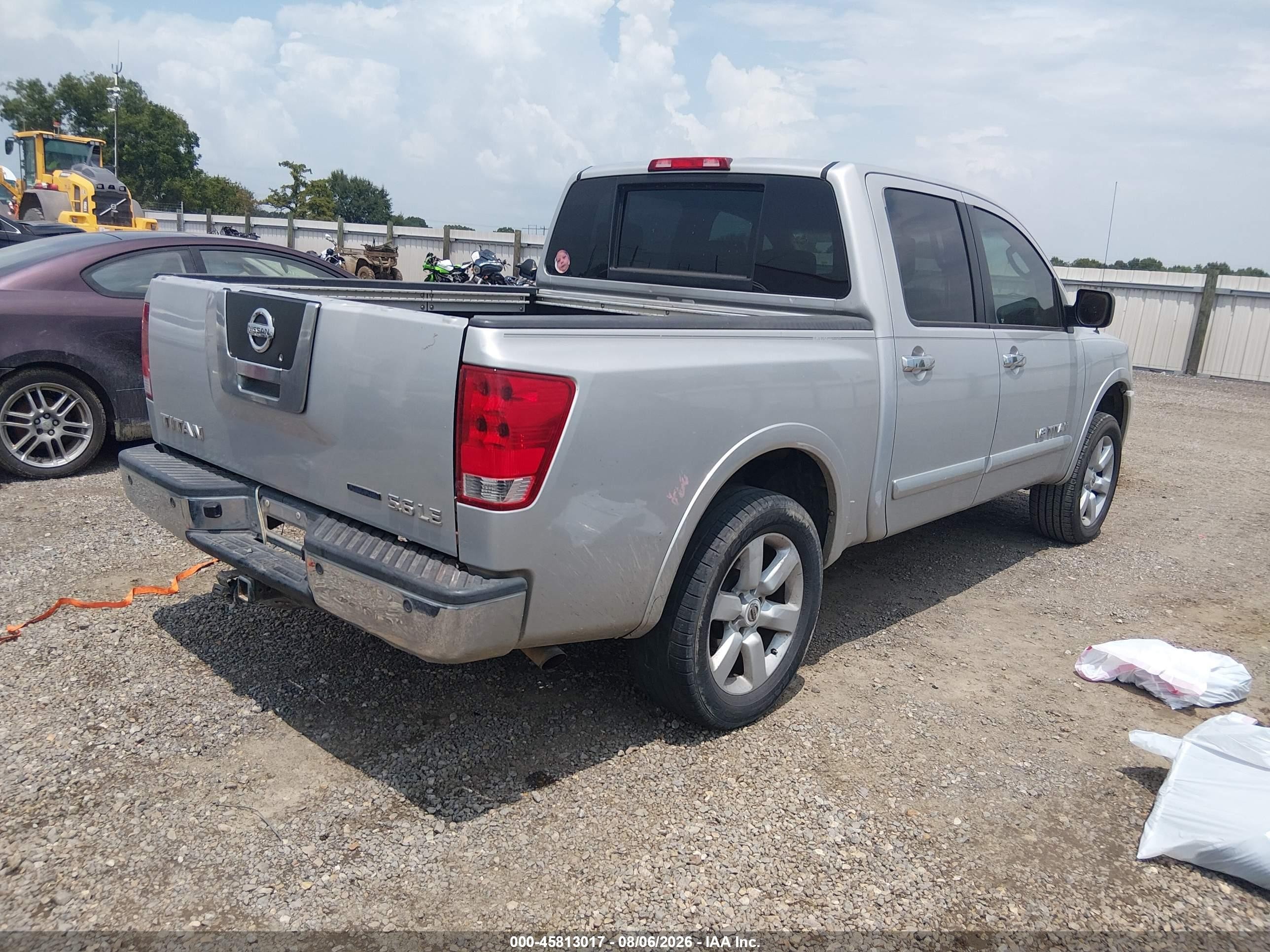 2008 Nissan Titan Le Silver vin: 1N6BA07D28N332001