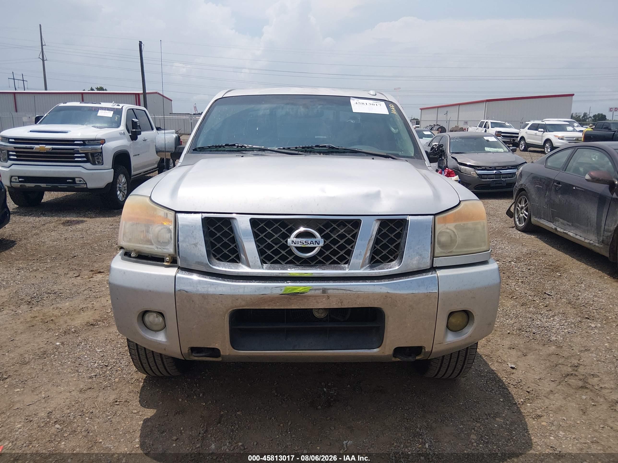 2008 Nissan Titan Le Silver vin: 1N6BA07D28N332001