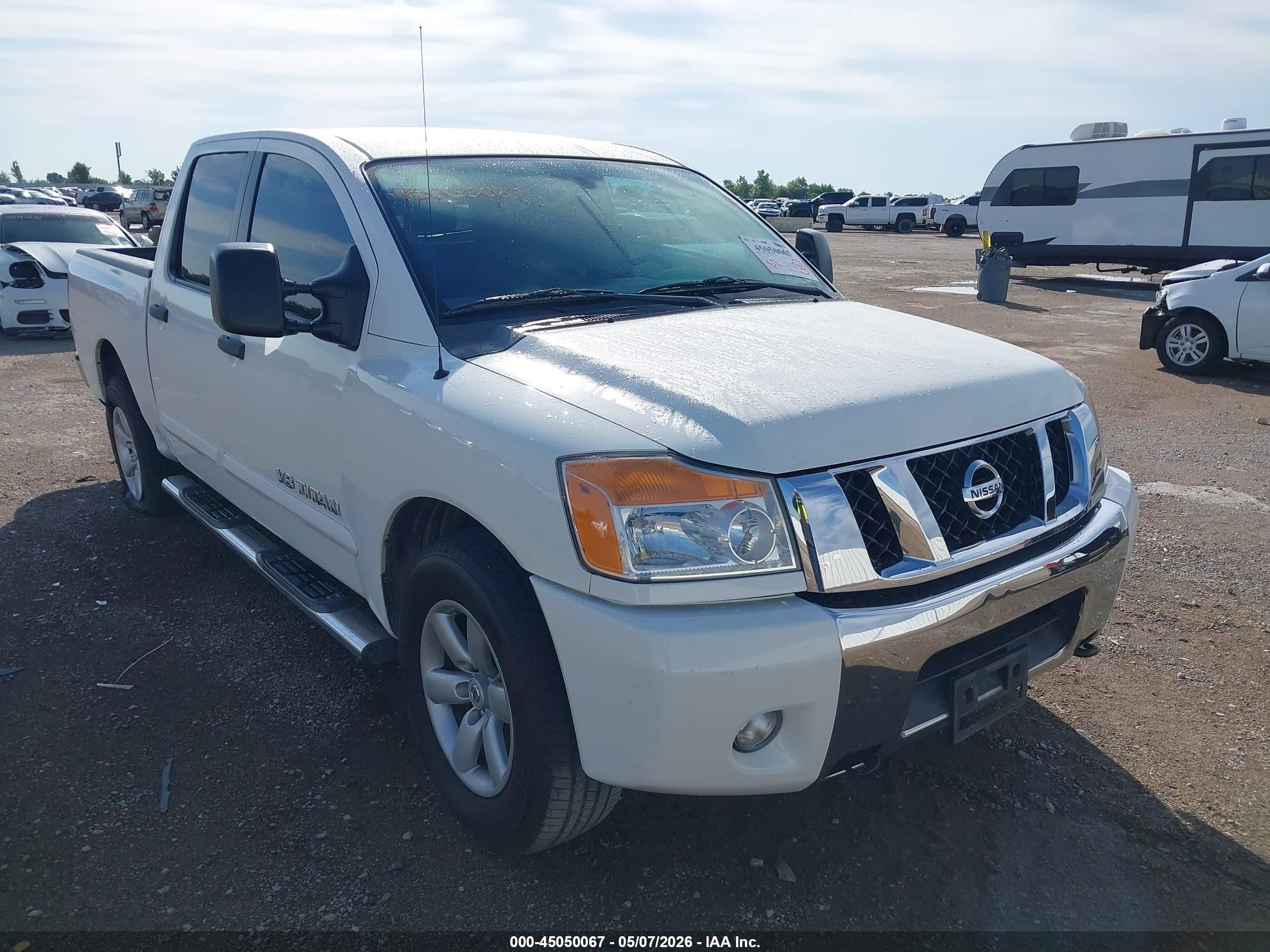 2009 Nissan Titan Se White vin: 1N6BA07D49N317436
