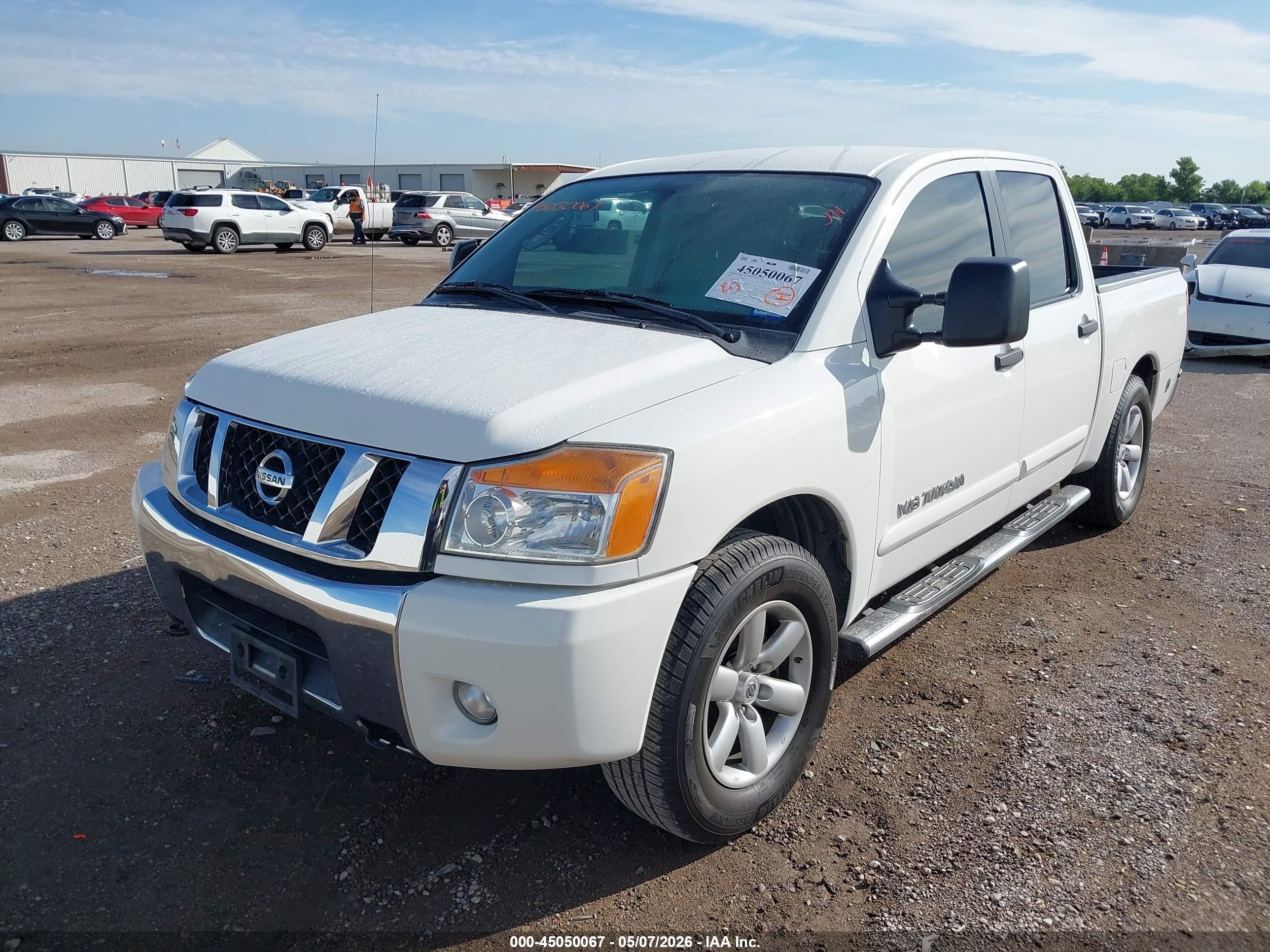 2009 Nissan Titan Se White vin: 1N6BA07D49N317436