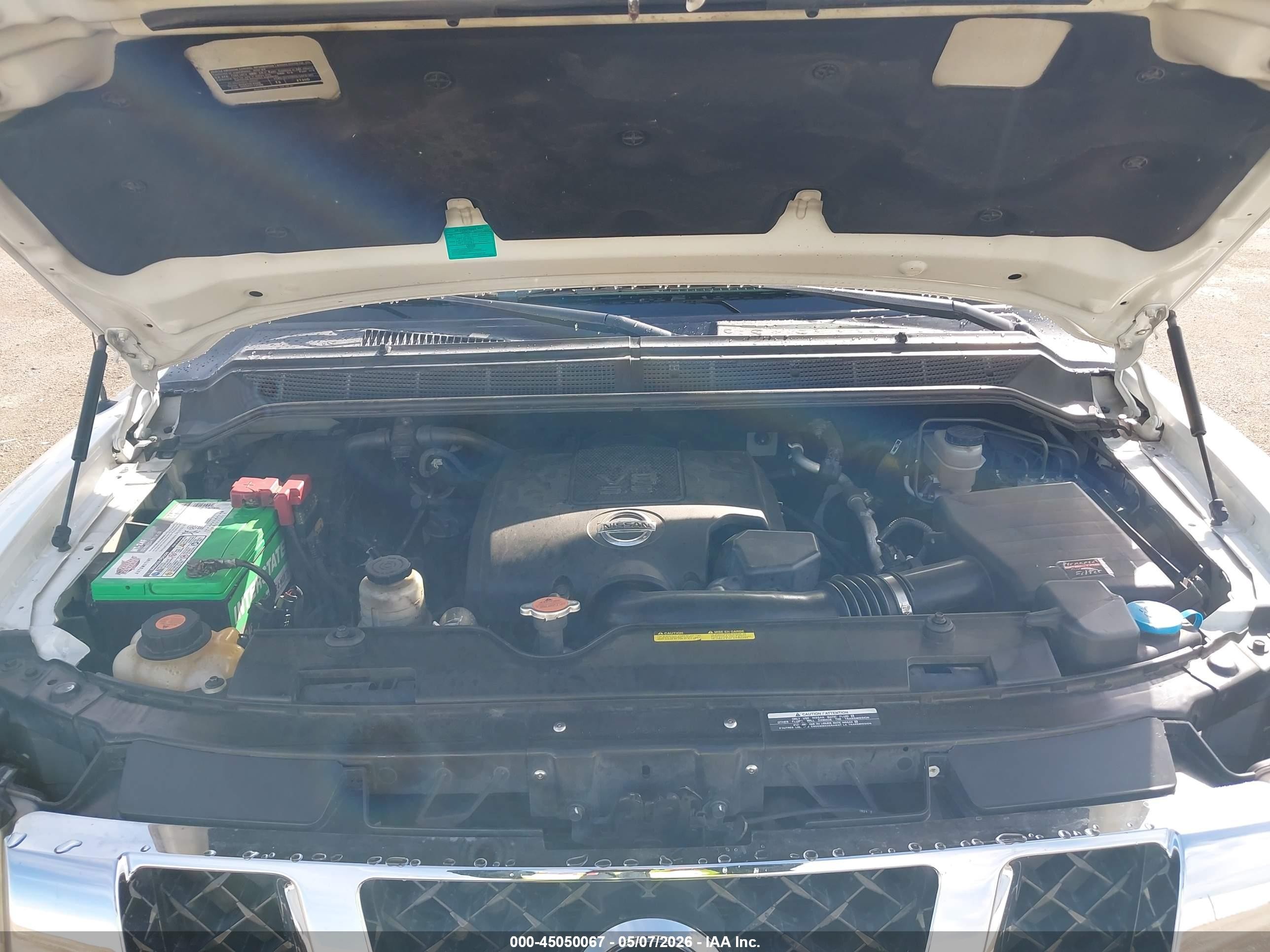 2009 Nissan Titan Se White vin: 1N6BA07D49N317436