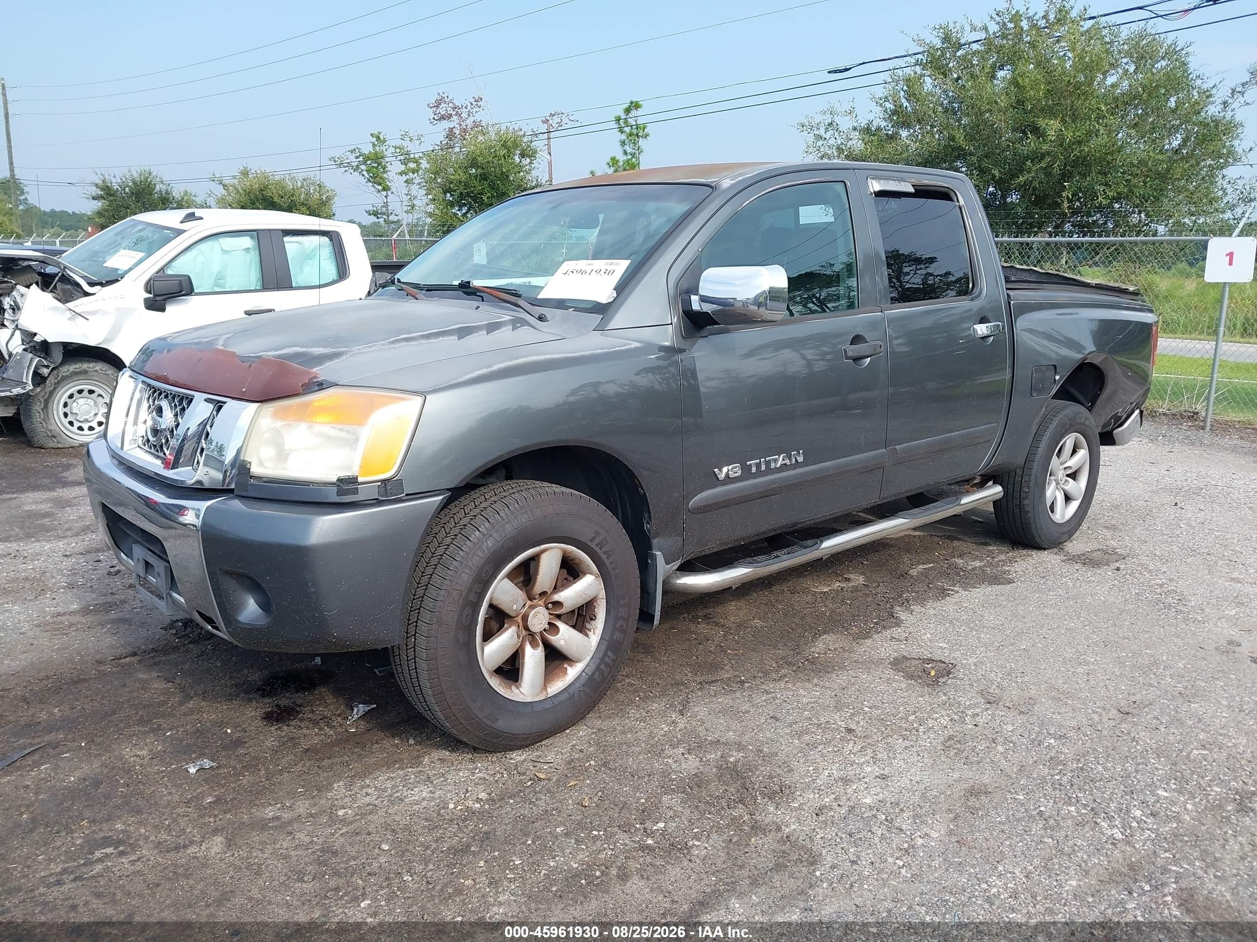2008 Nissan Titan Se Серый vin: 1N6BA07D58N350542