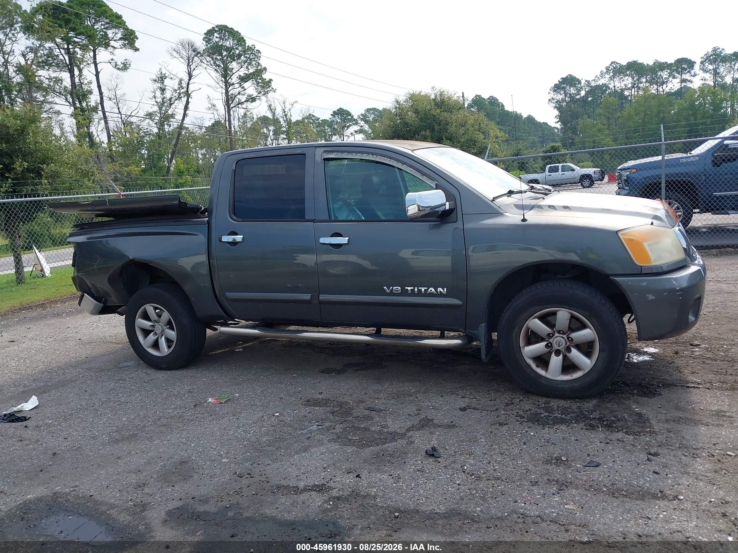 2008 Nissan Titan Se Серый vin: 1N6BA07D58N350542
