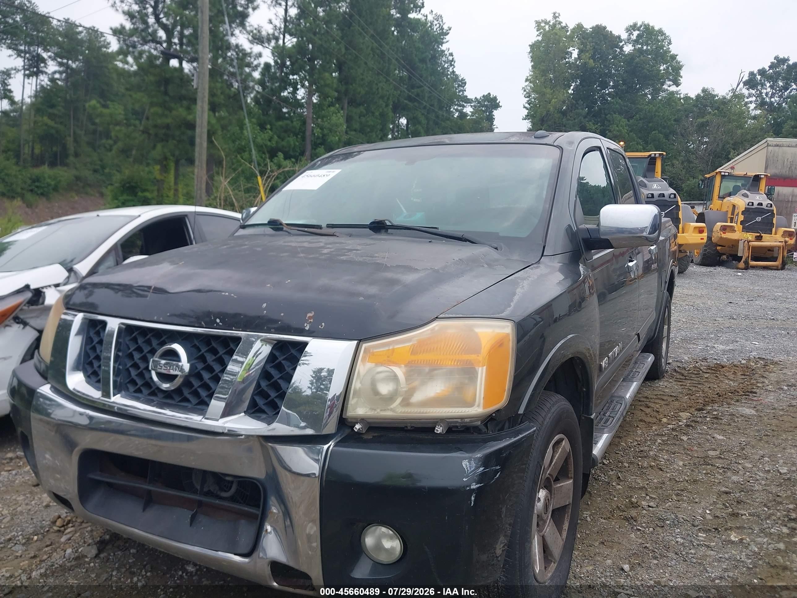 2008 Nissan Titan Se Black vin: 1N6BA07D78N343592