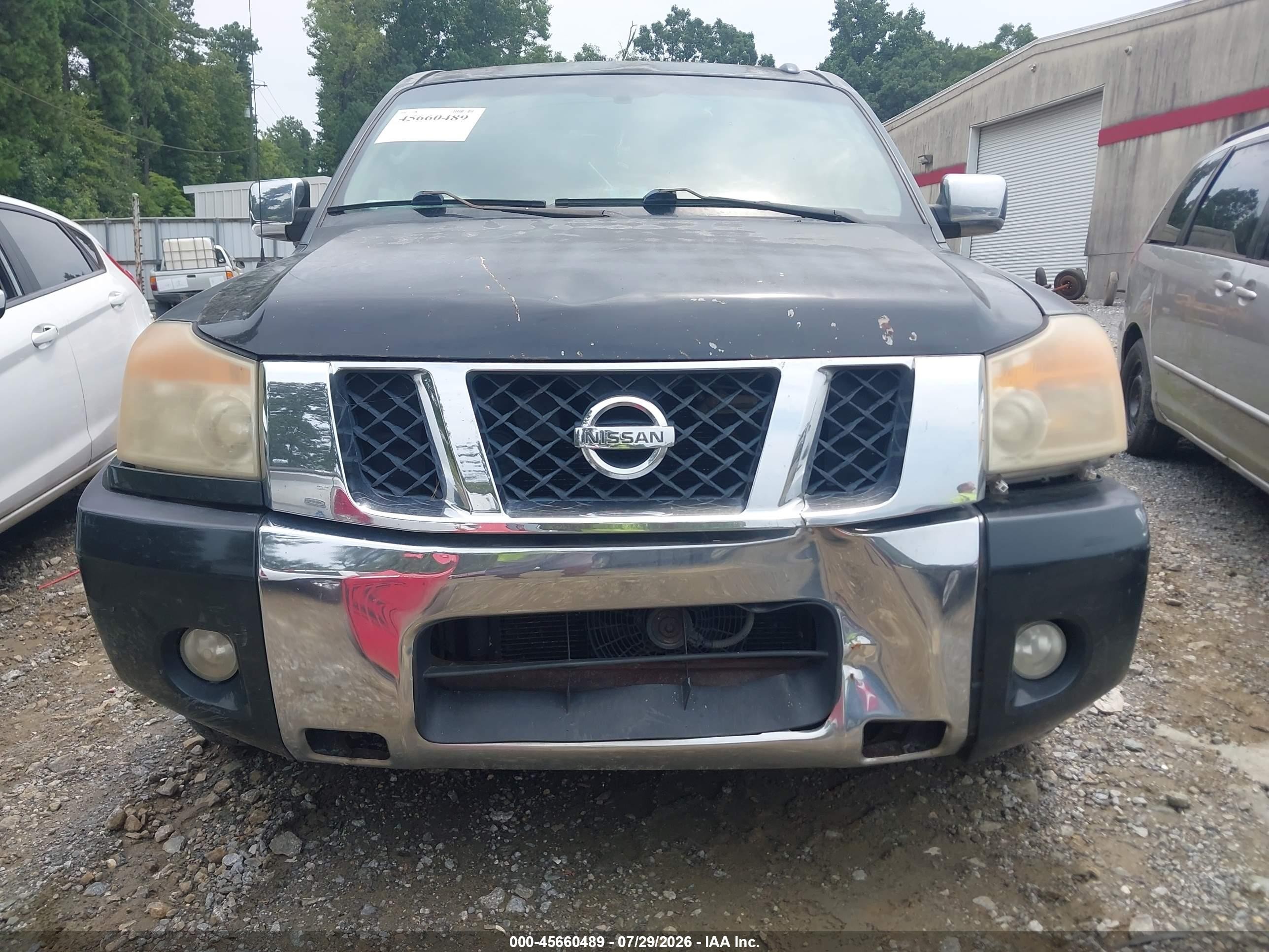 2008 Nissan Titan Se Black vin: 1N6BA07D78N343592
