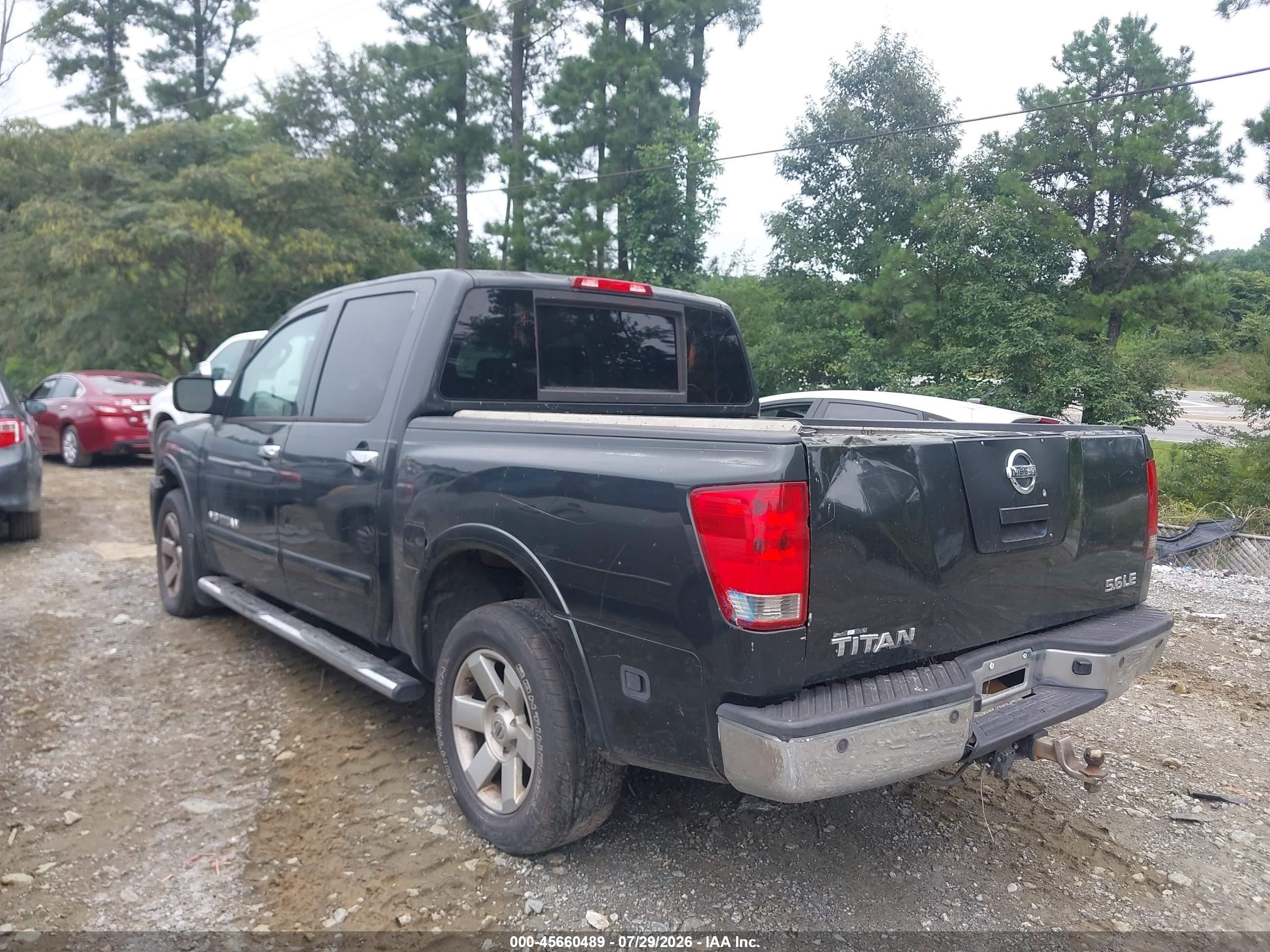 2008 Nissan Titan Se Black vin: 1N6BA07D78N343592
