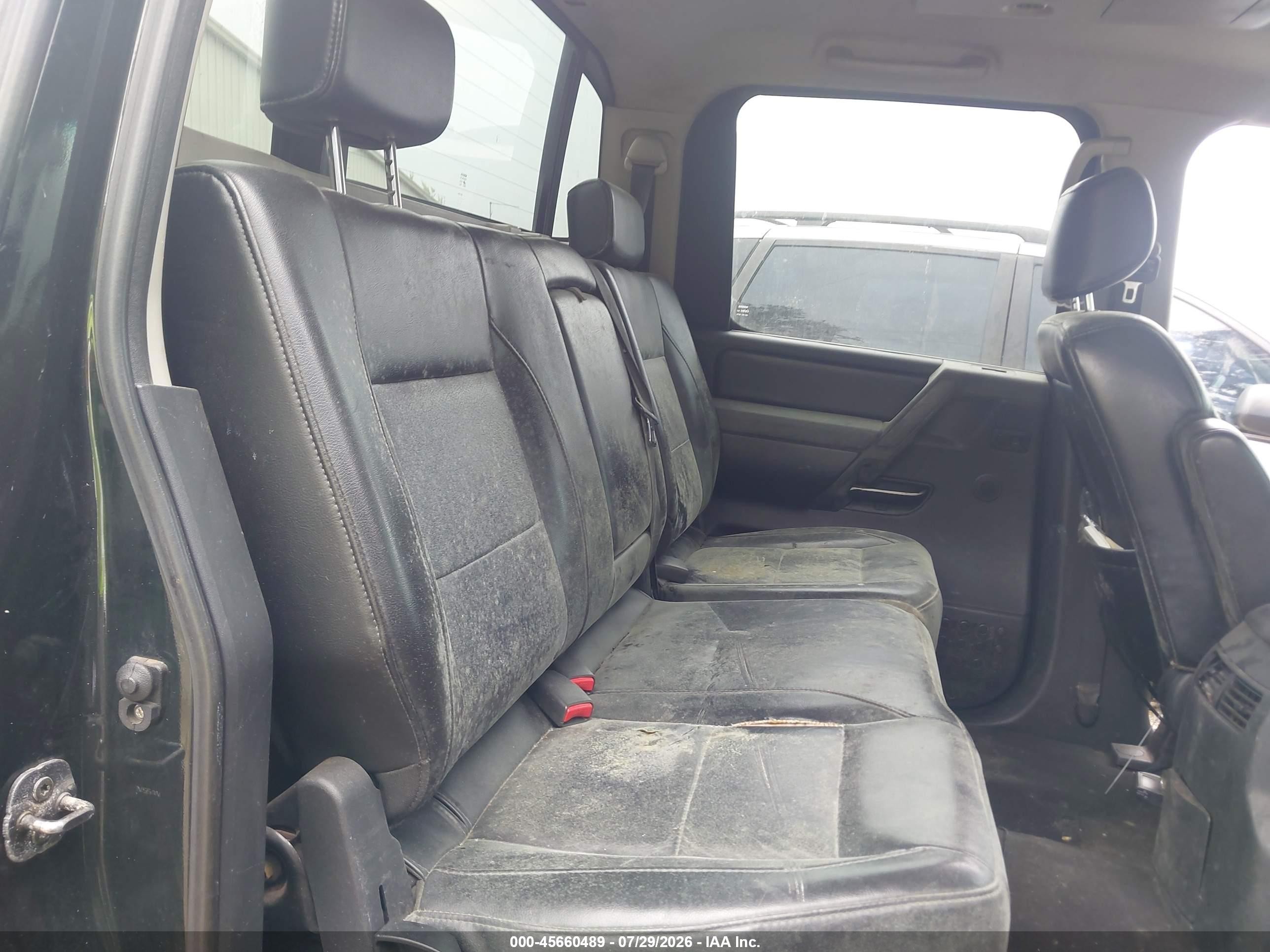 2008 Nissan Titan Se Black vin: 1N6BA07D78N343592
