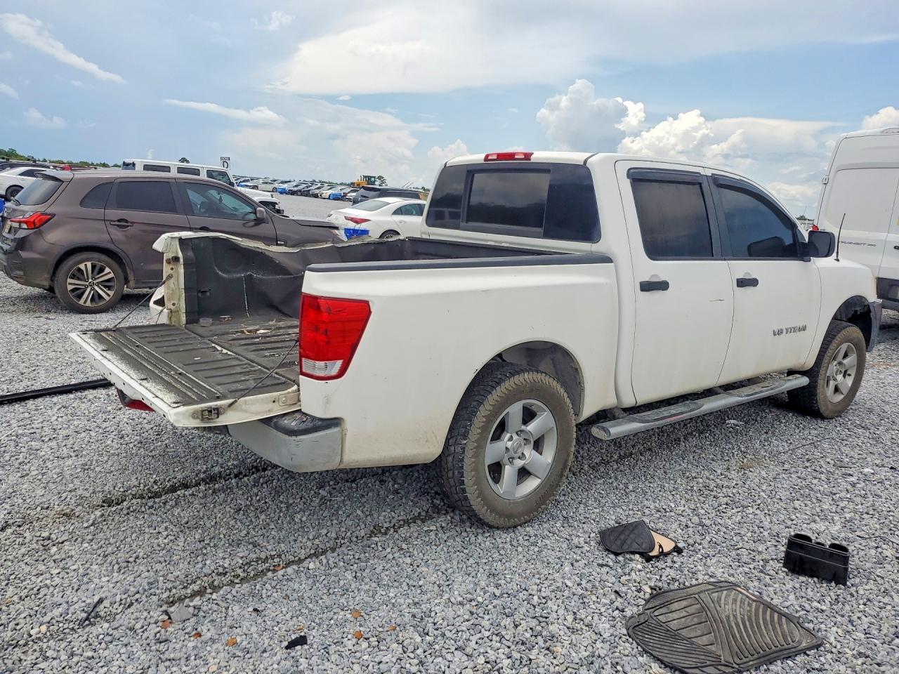 2008 Nissan Titan Xe Ffv White vin: 1N6BA07D78N343981