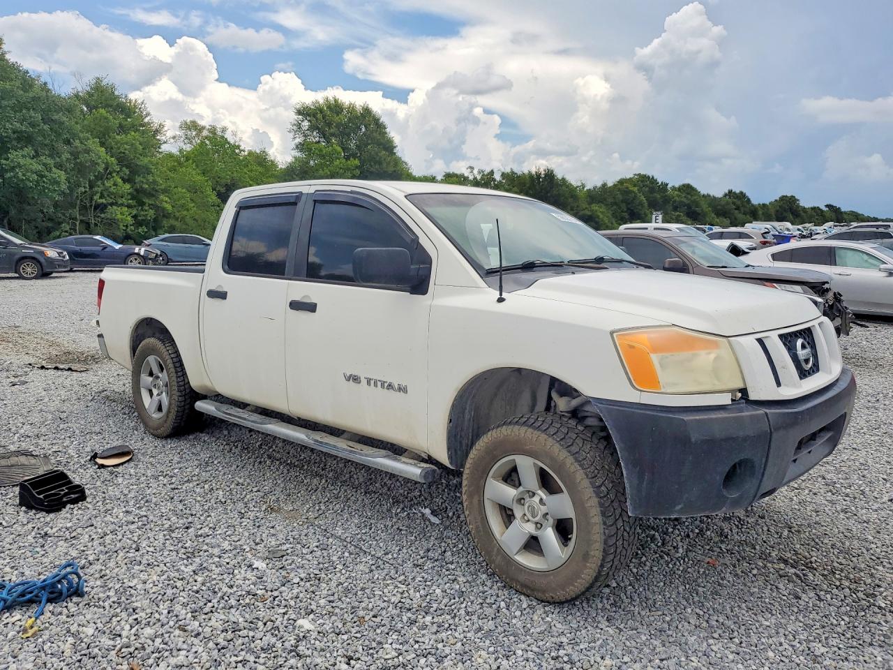 2008 Nissan Titan Xe Ffv White vin: 1N6BA07D78N343981