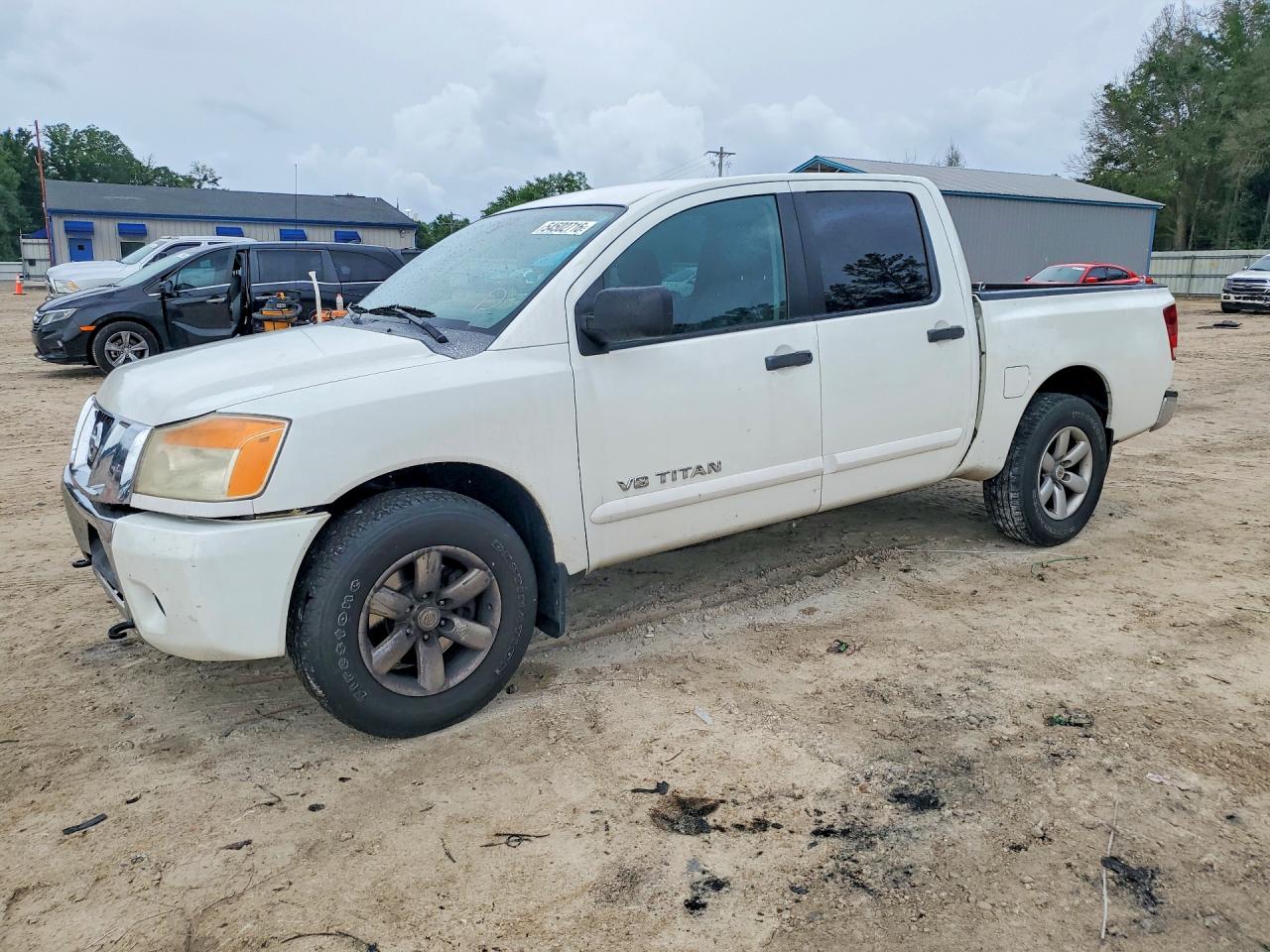 2009 Nissan Titan Xe Ffv White vin: 1N6BA07D79N309217