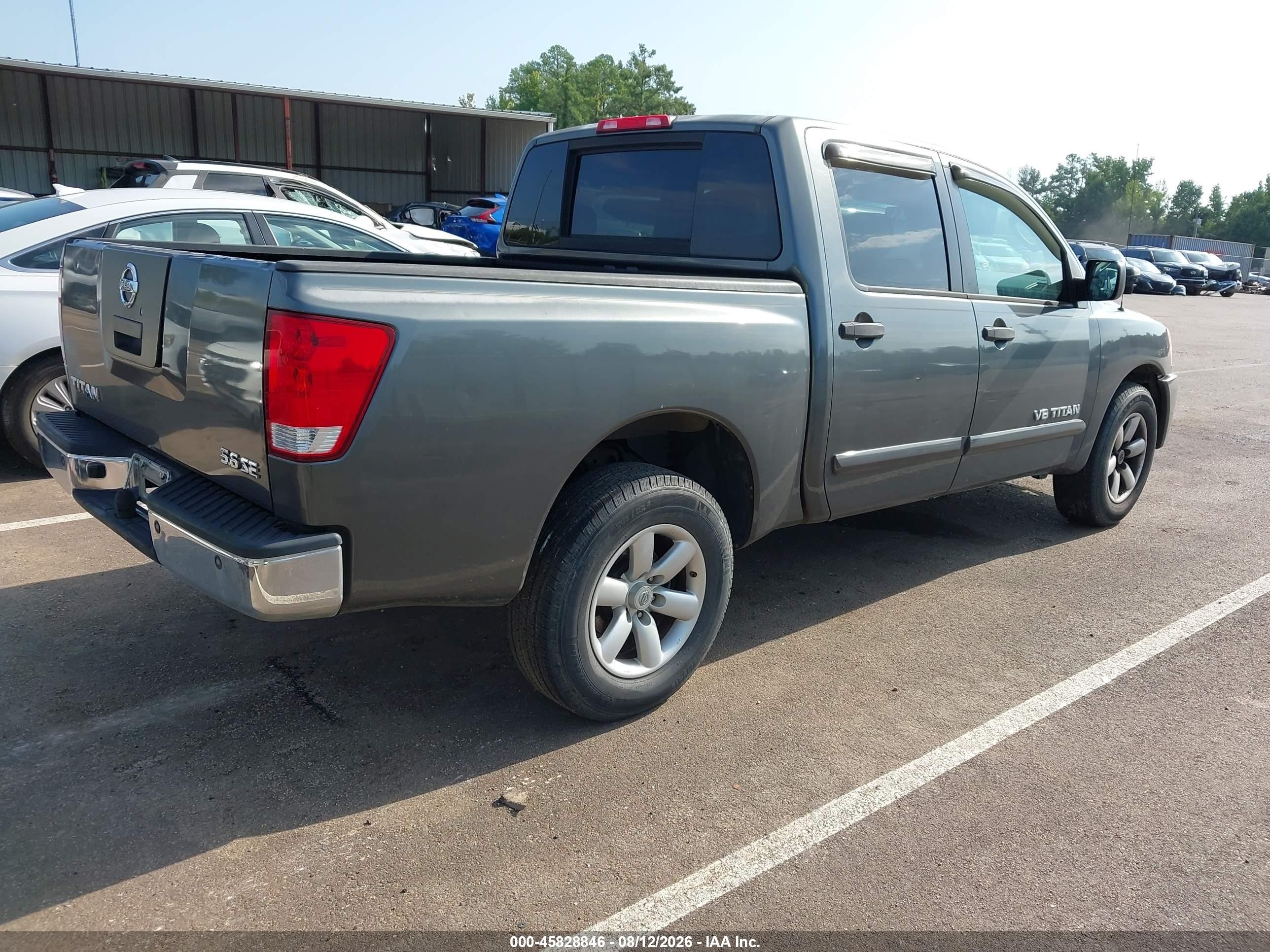 2008 Nissan Titan Se Gray vin: 1N6BA07D98N313932