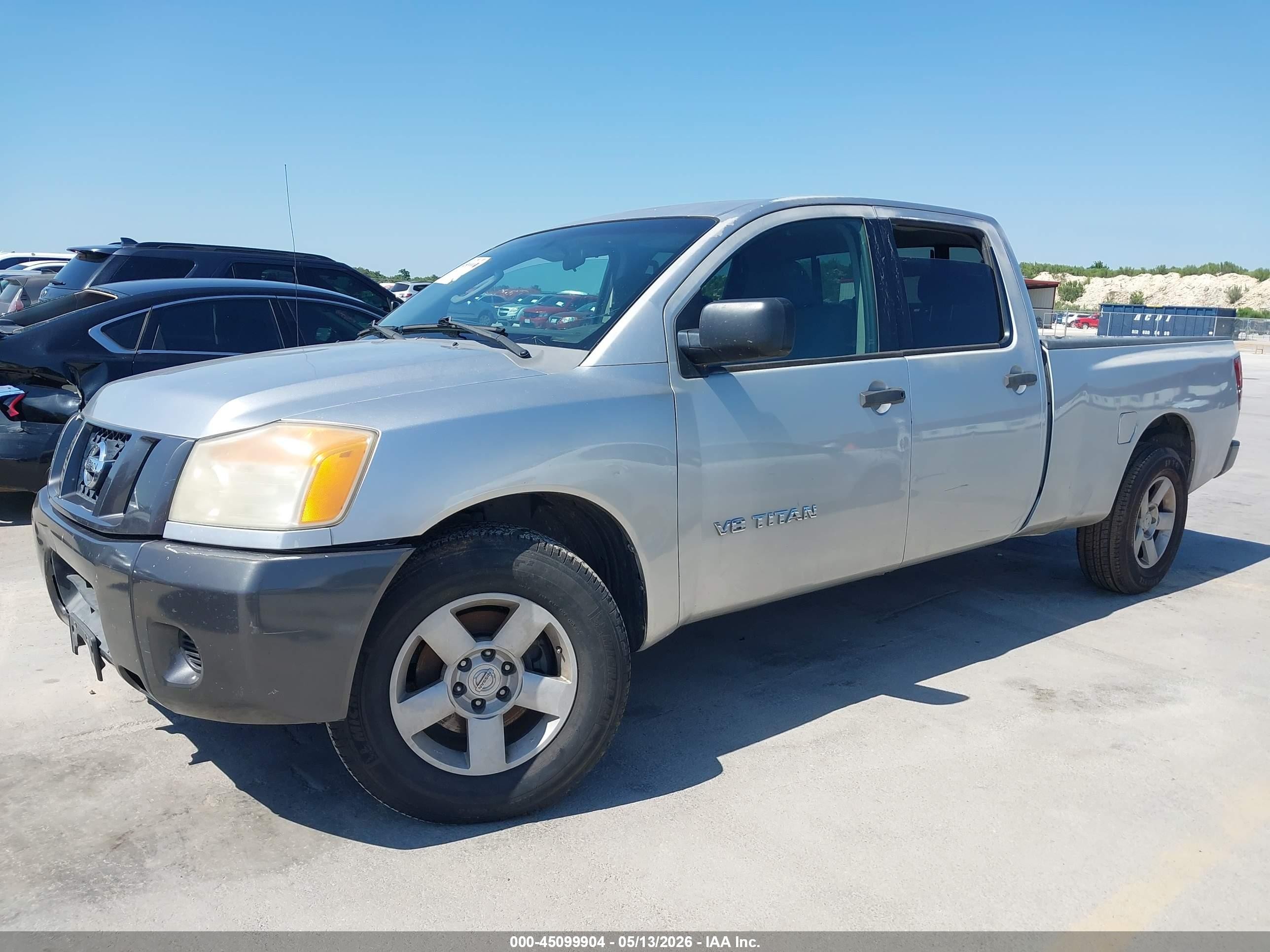 2008 Nissan Titan Xe Silver vin: 1N6BA07G88N312233