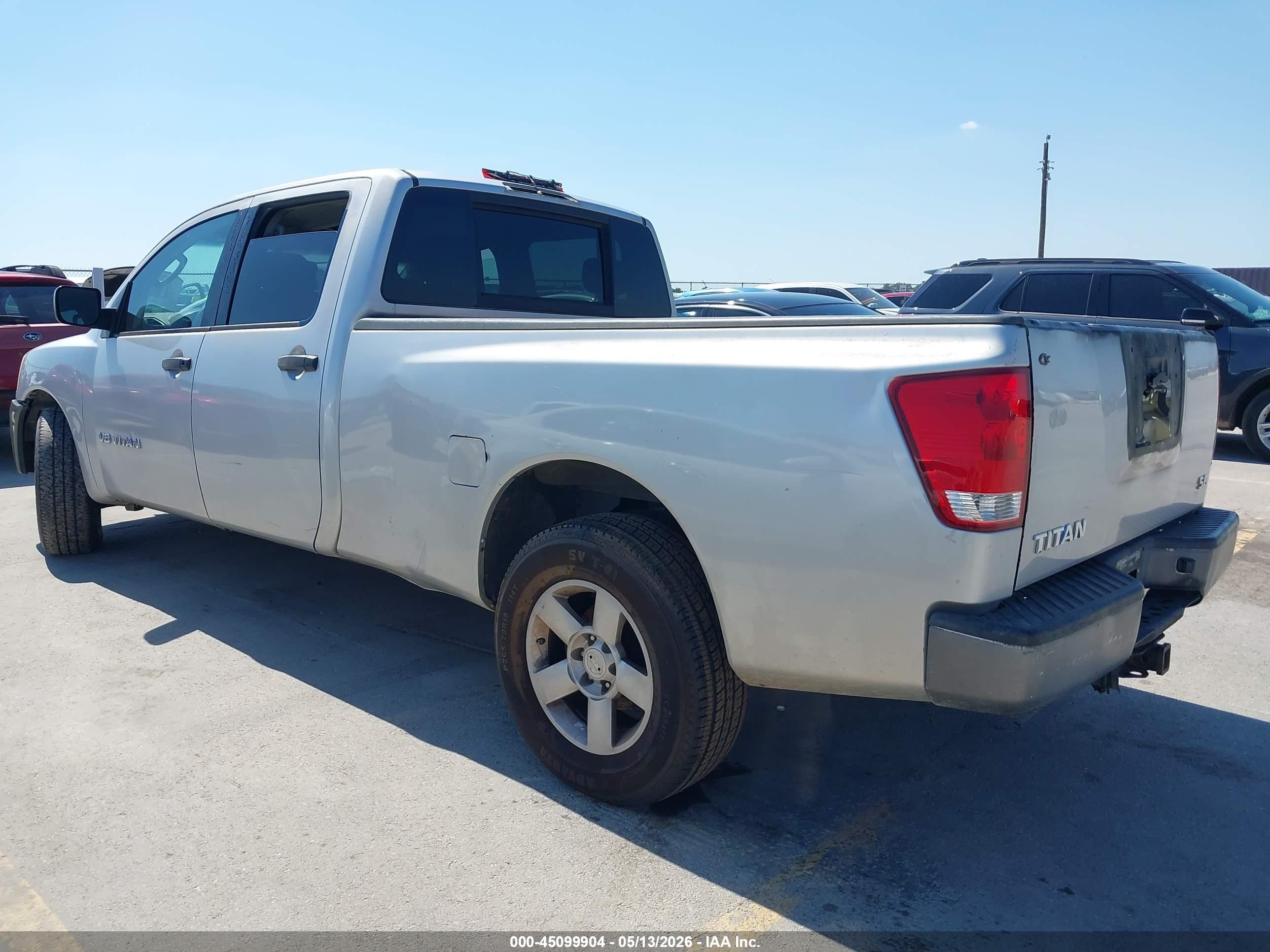 2008 Nissan Titan Xe Silver vin: 1N6BA07G88N312233