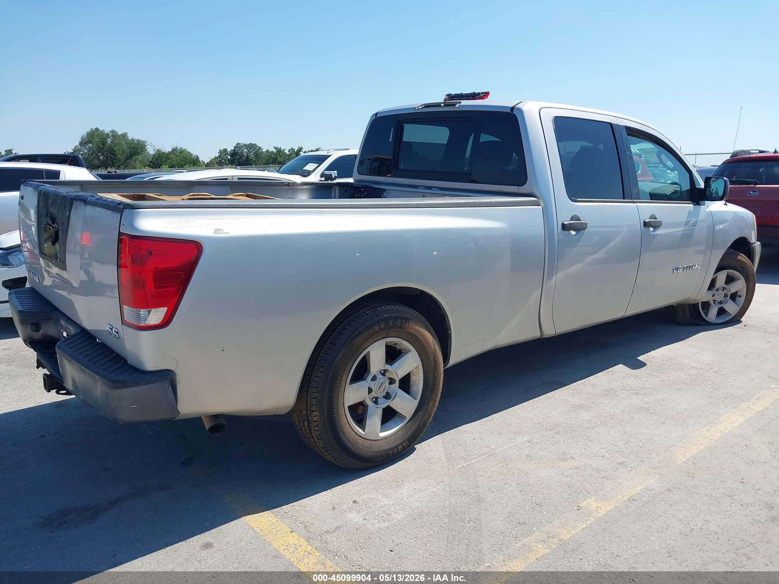 2008 Nissan Titan Xe Silver vin: 1N6BA07G88N312233