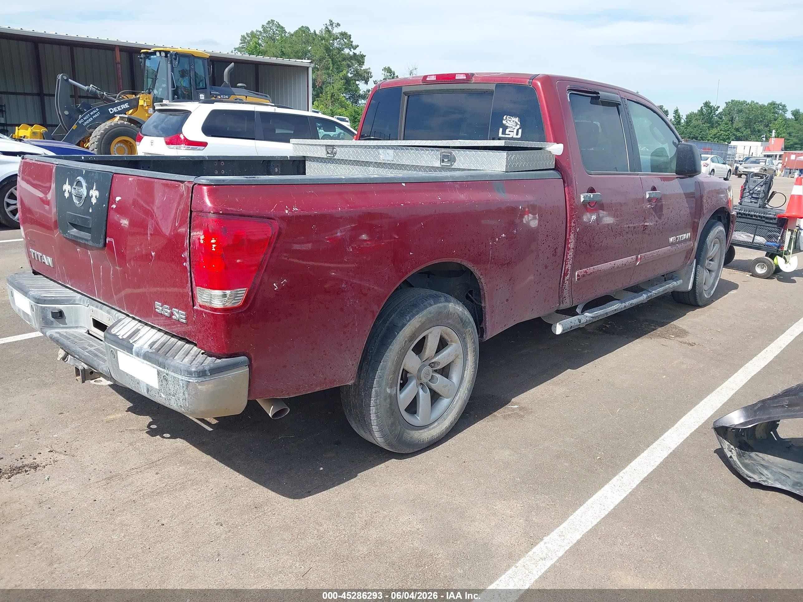 2008 Nissan Titan Se Бордовый vin: 1N6BA07GX8N318180