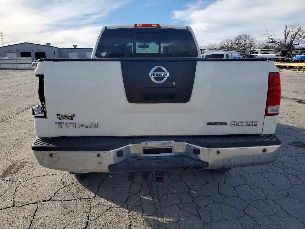 2010 Nissan Titan Xe White vin: 1N6BA0CC6AN312434