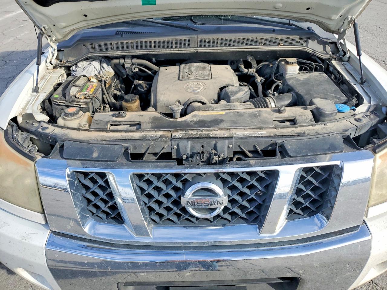 2010 Nissan Titan Xe White vin: 1N6BA0CC6AN312434
