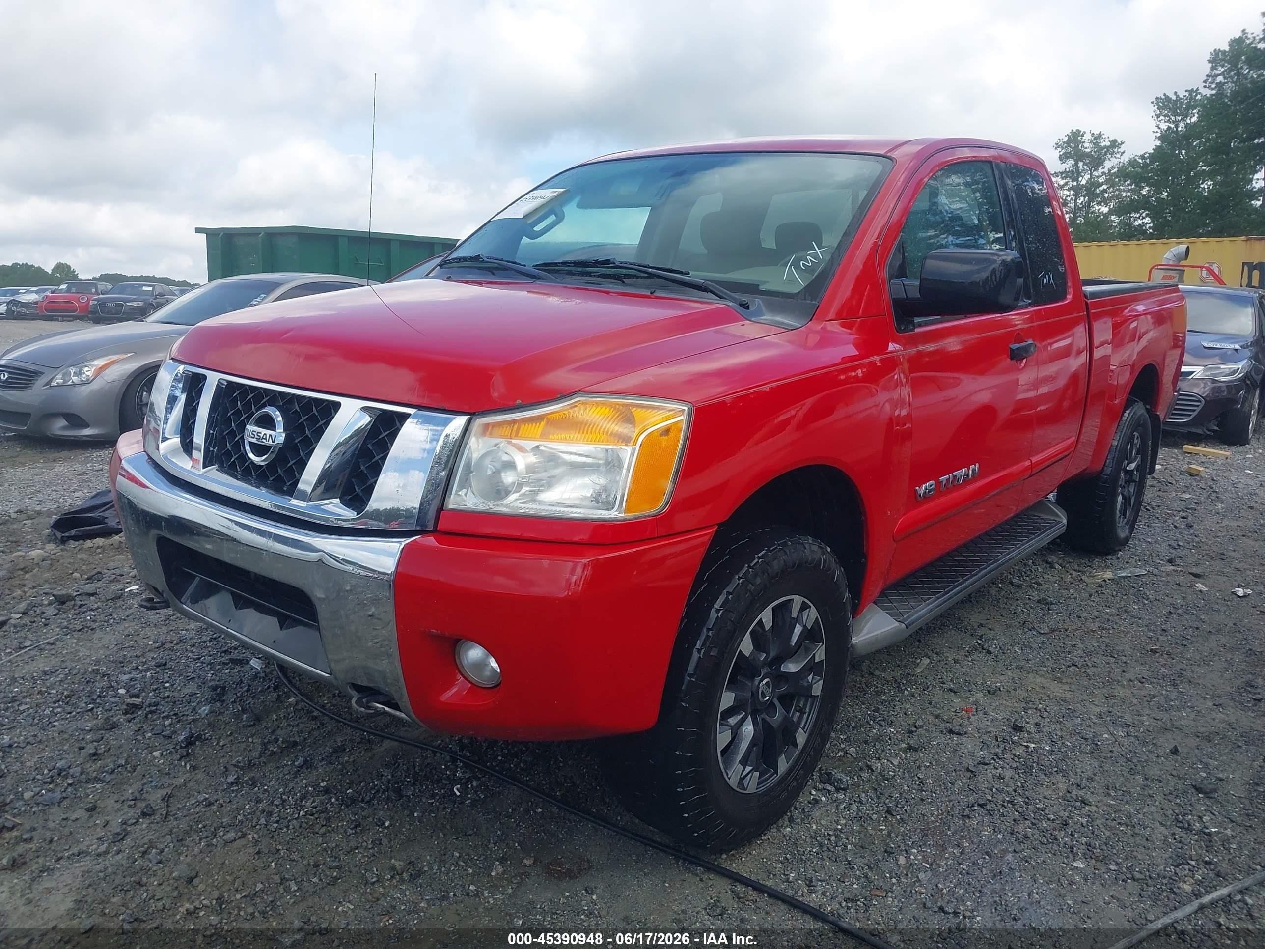2012 Nissan Titan Sv Red vin: 1N6BA0CC7CN304037