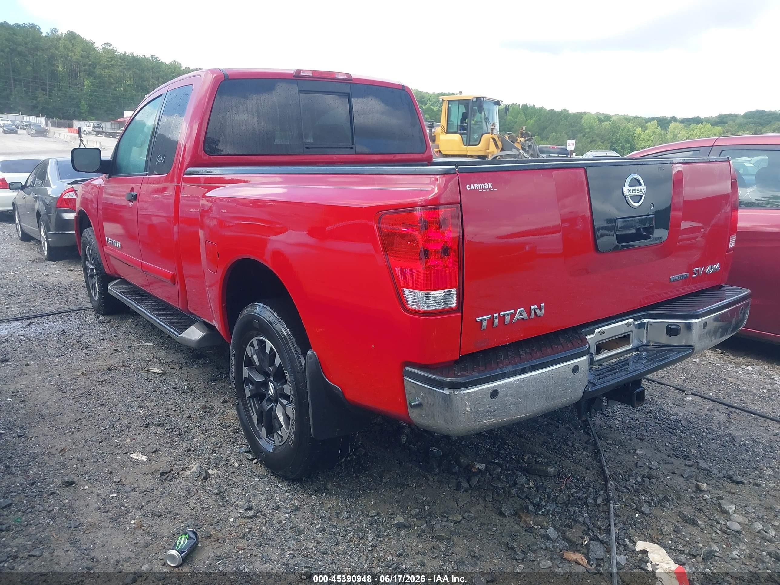 2012 Nissan Titan Sv Red vin: 1N6BA0CC7CN304037