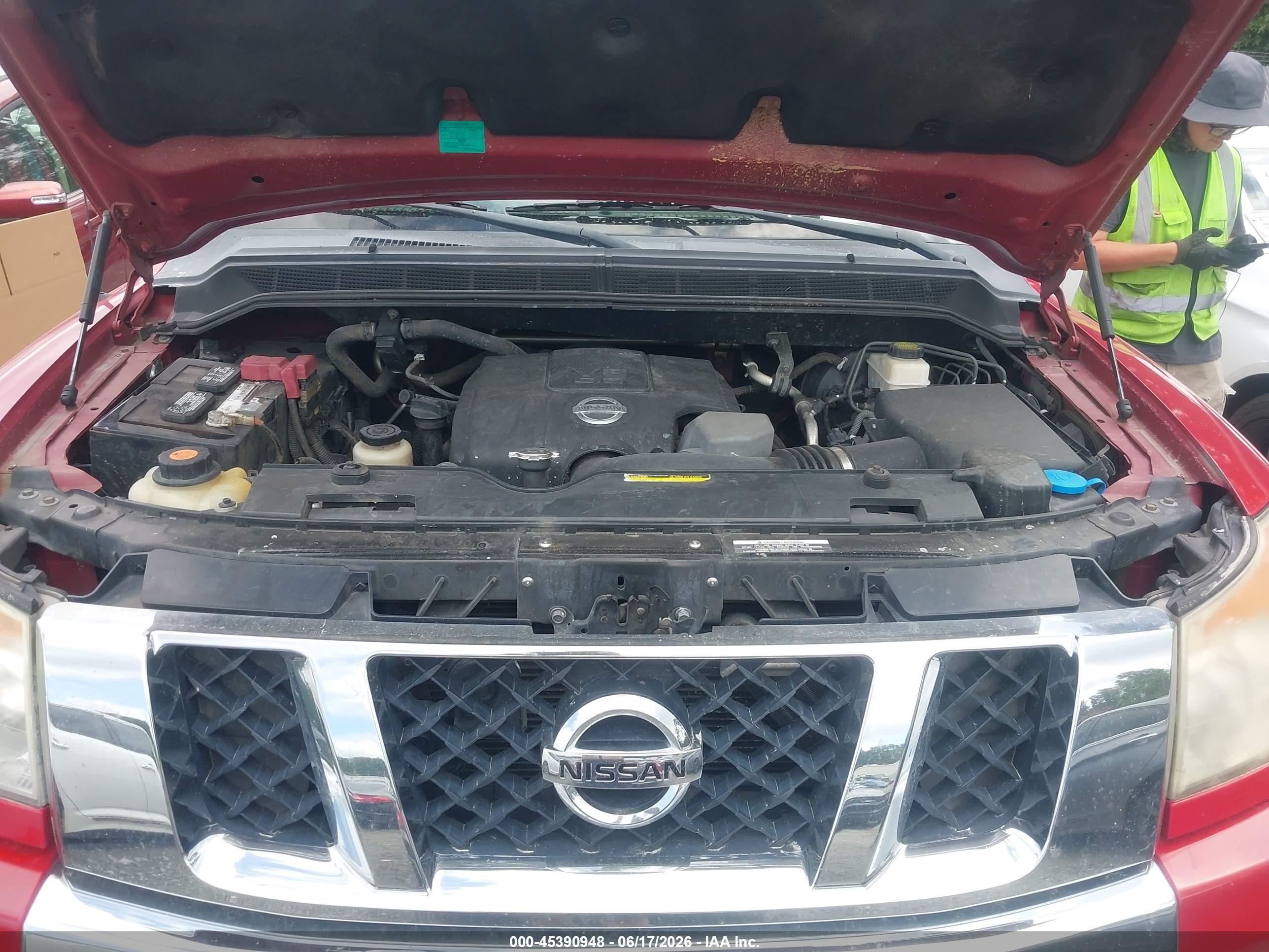 2012 Nissan Titan Sv Red vin: 1N6BA0CC7CN304037