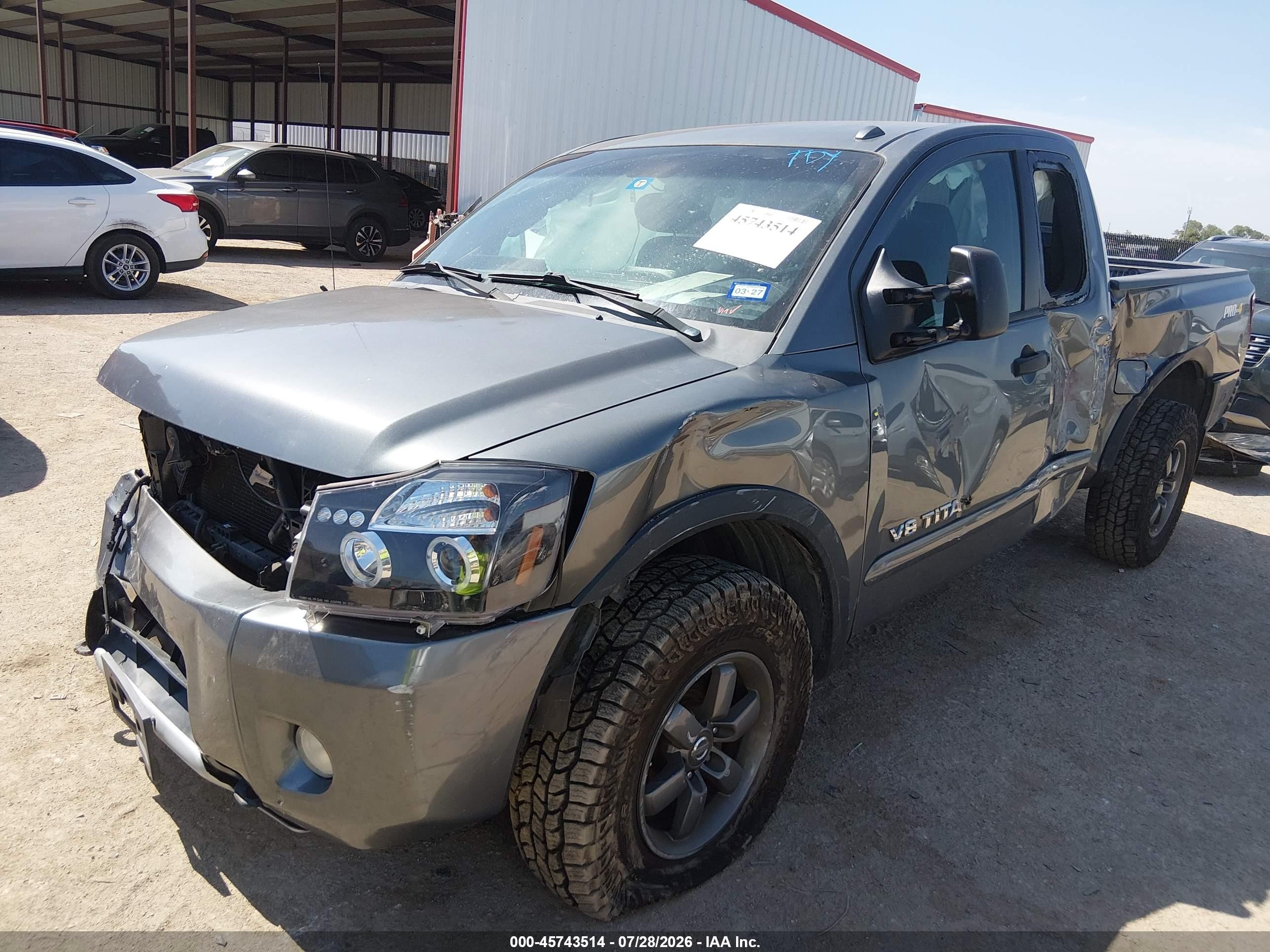 2015 Nissan Titan Pro-4x/s/sv Gray vin: 1N6BA0CC7FN501908