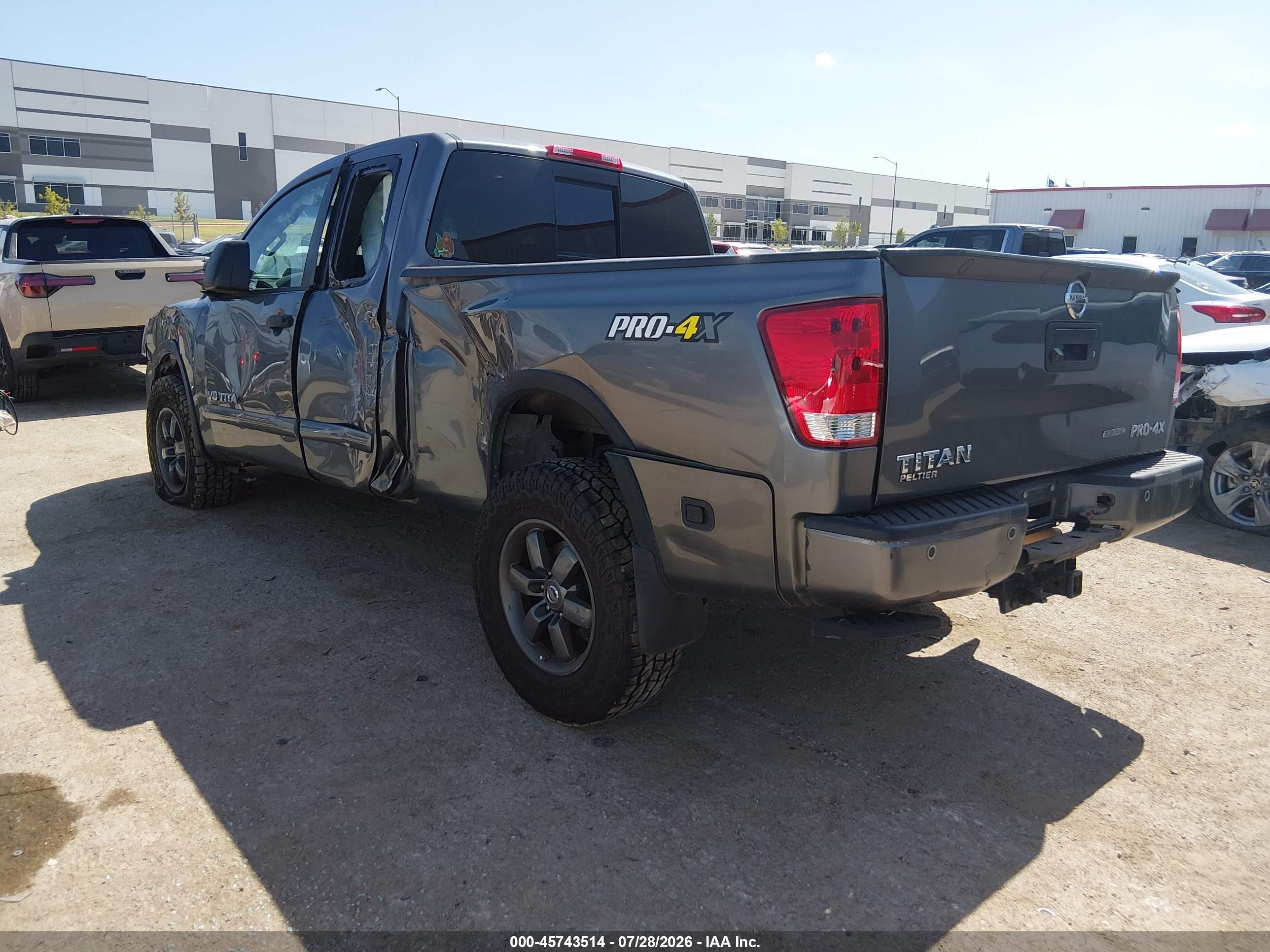 2015 Nissan Titan Pro-4x/s/sv Gray vin: 1N6BA0CC7FN501908