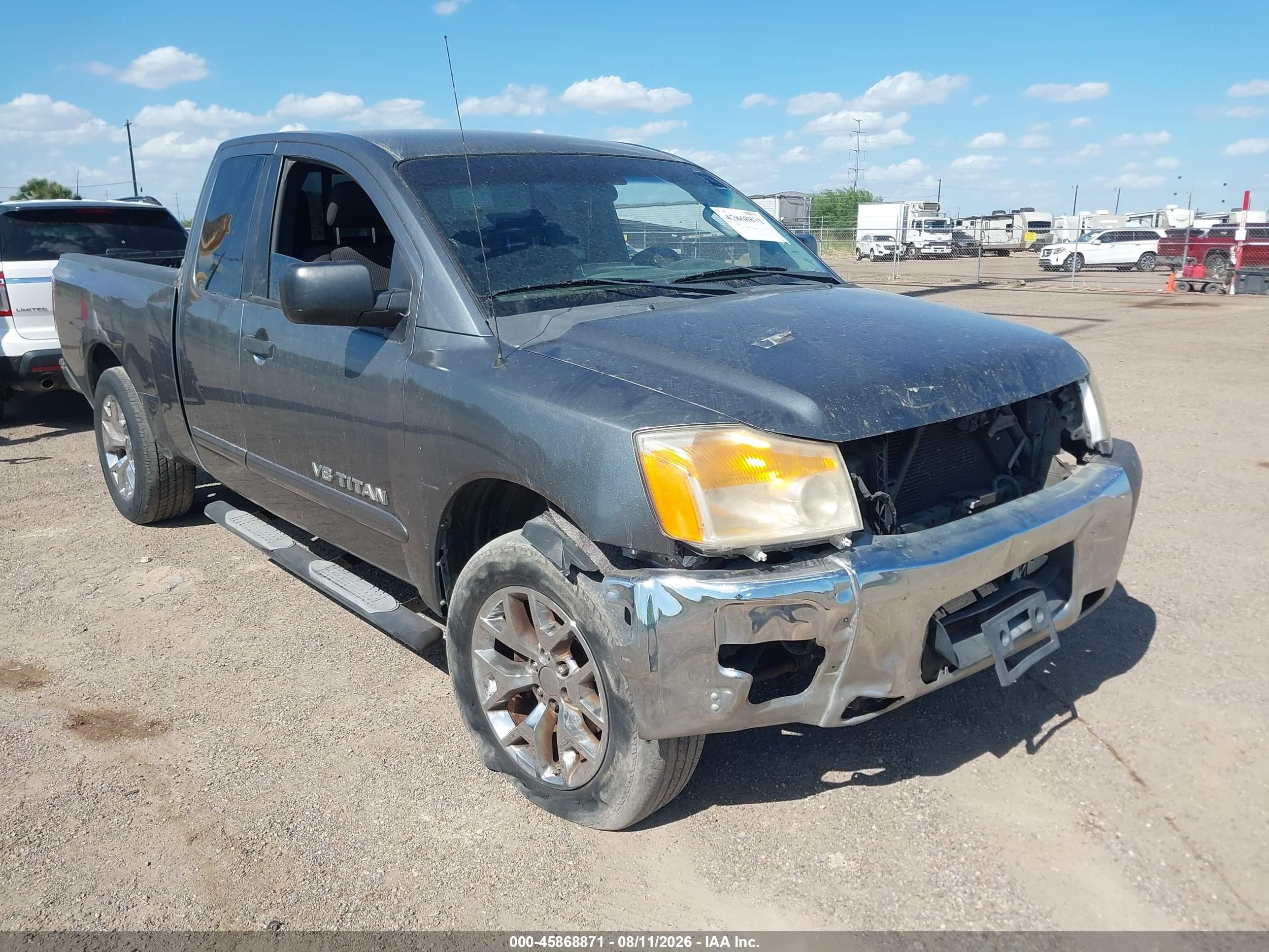 2013 Nissan Titan Sv Gray vin: 1N6BA0CH0DN311053