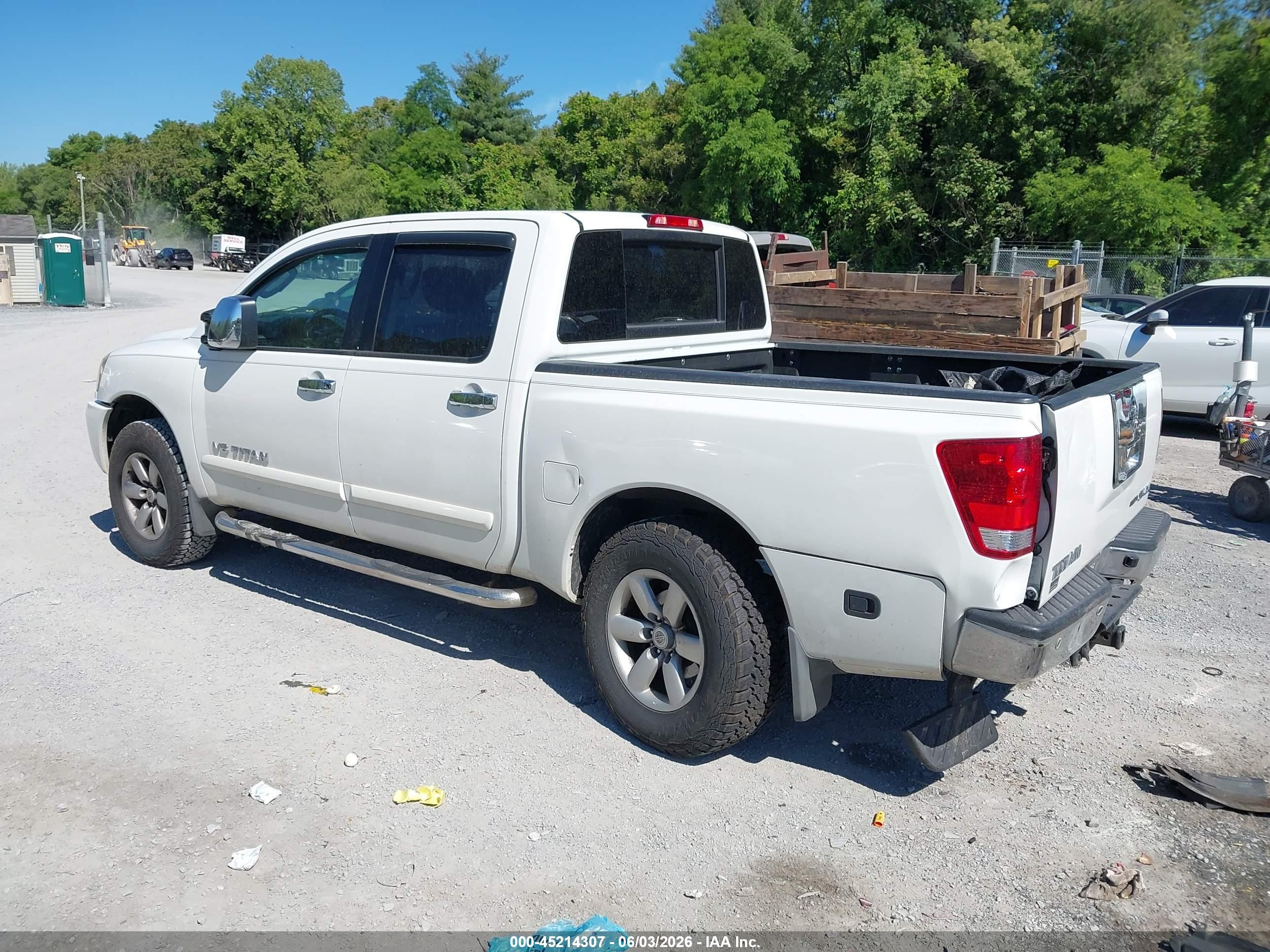 2011 Nissan Titan Sv White vin: 1N6BA0EC0BN303047