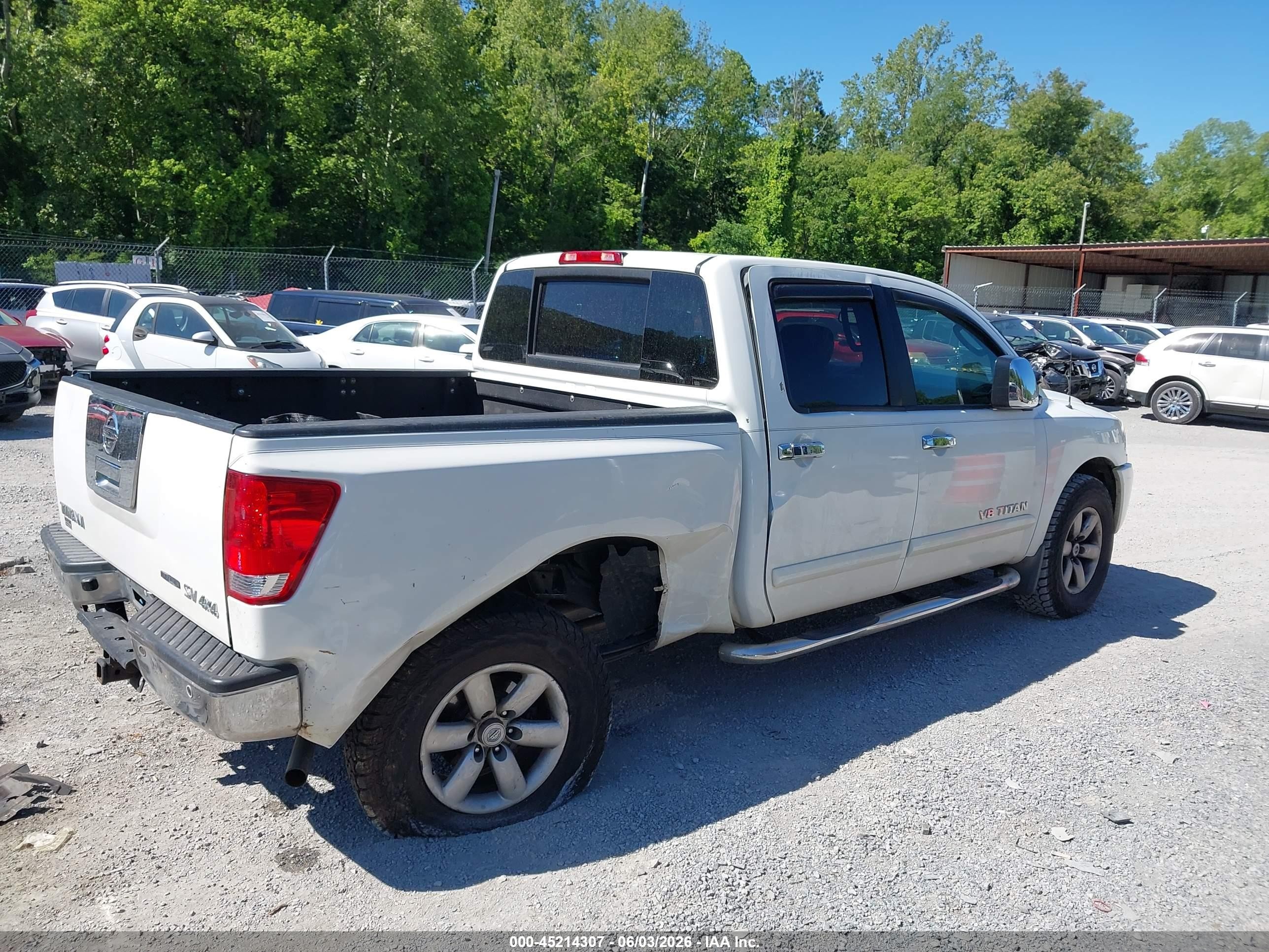 2011 Nissan Titan Sv White vin: 1N6BA0EC0BN303047
