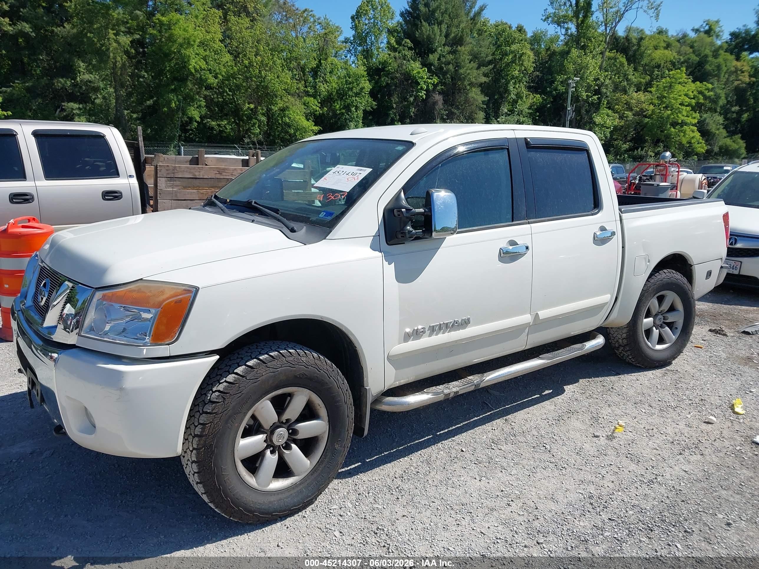 2011 Nissan Titan Sv White vin: 1N6BA0EC0BN303047