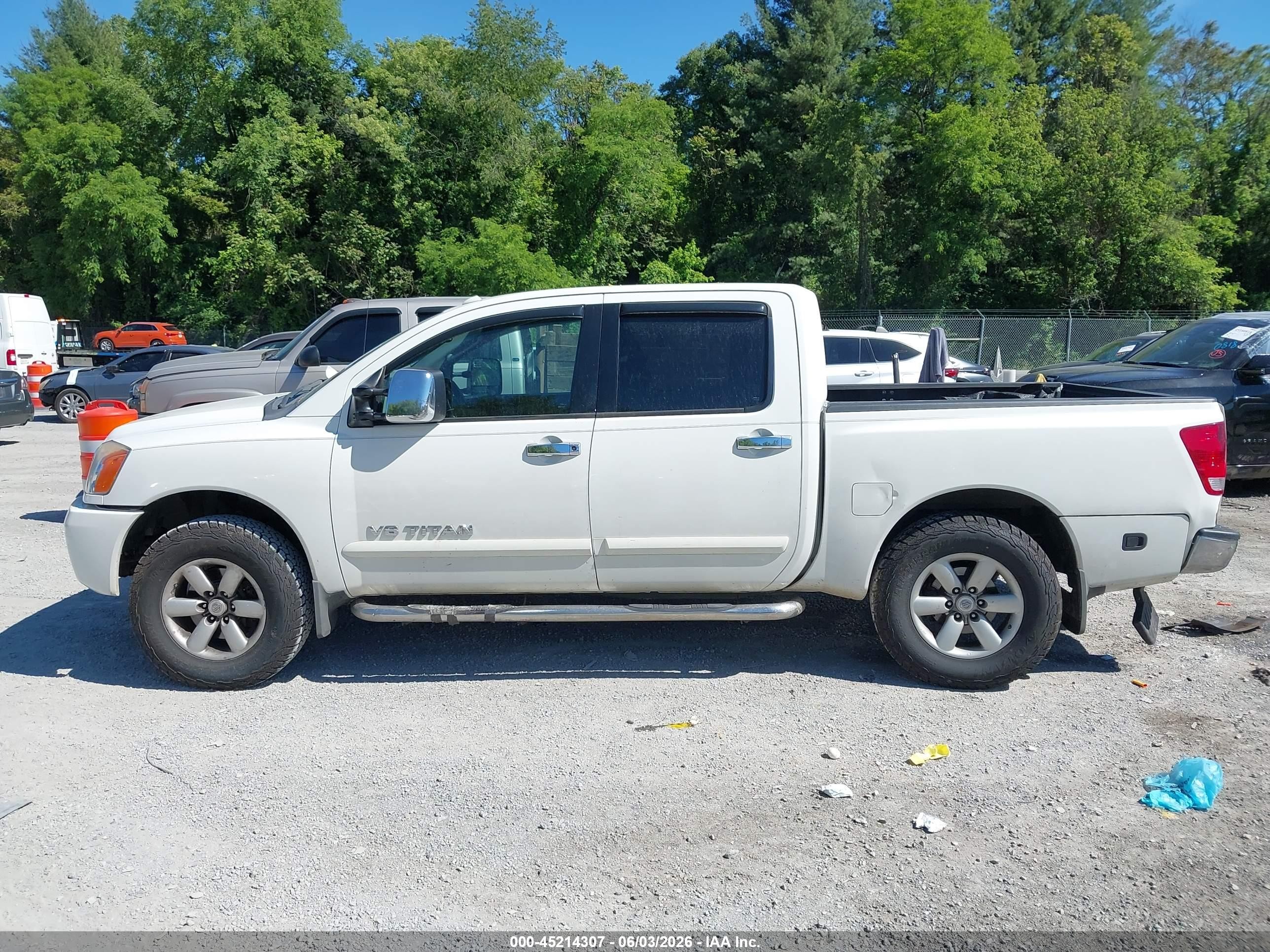 2011 Nissan Titan Sv White vin: 1N6BA0EC0BN303047