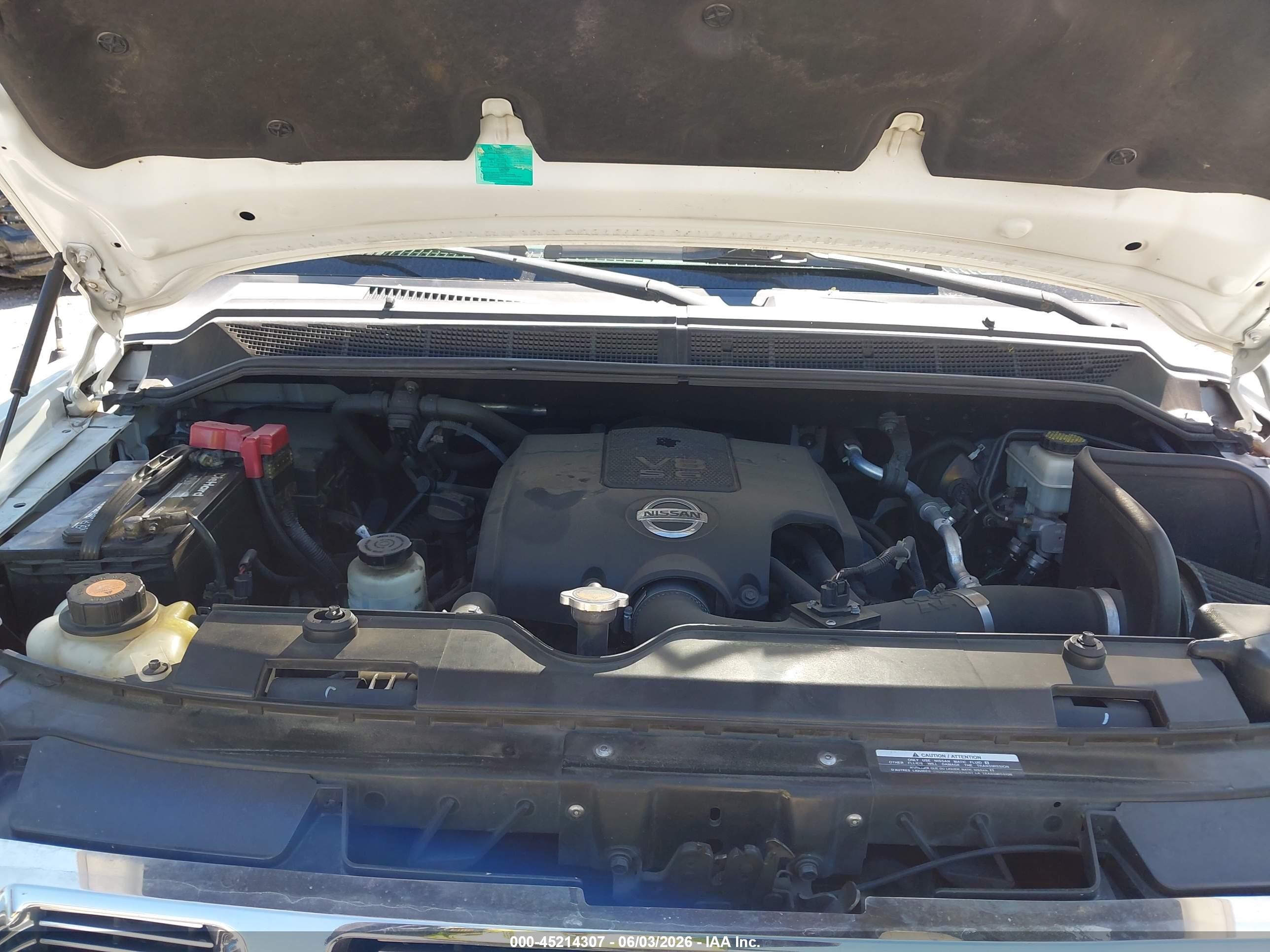 2011 Nissan Titan Sv White vin: 1N6BA0EC0BN303047