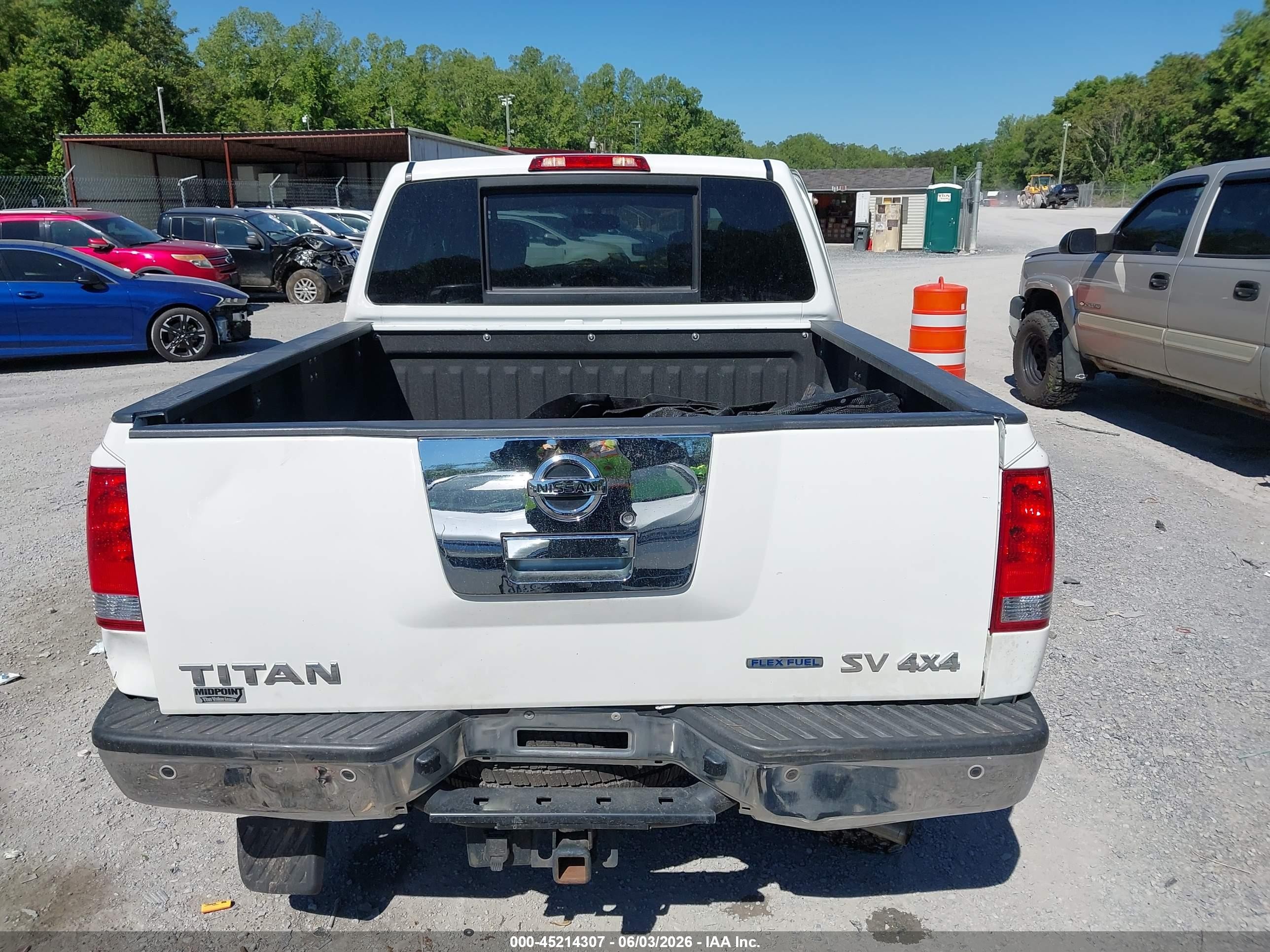 2011 Nissan Titan Sv White vin: 1N6BA0EC0BN303047